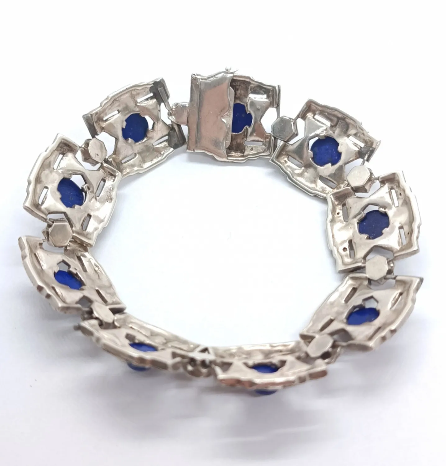 Art deco náramek s lapis lazuli - 8