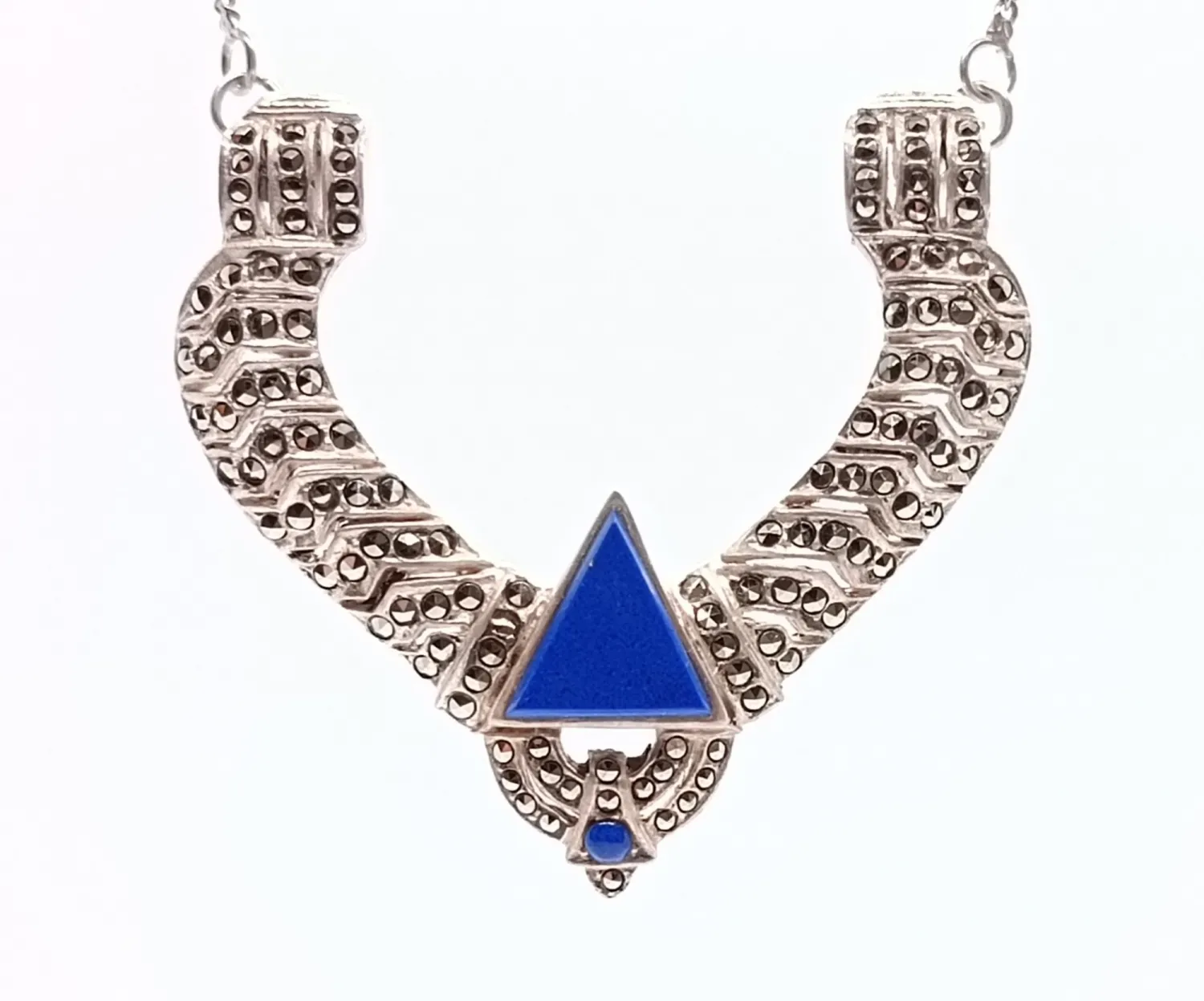 Art deco koliér s lapis lazuli - 2