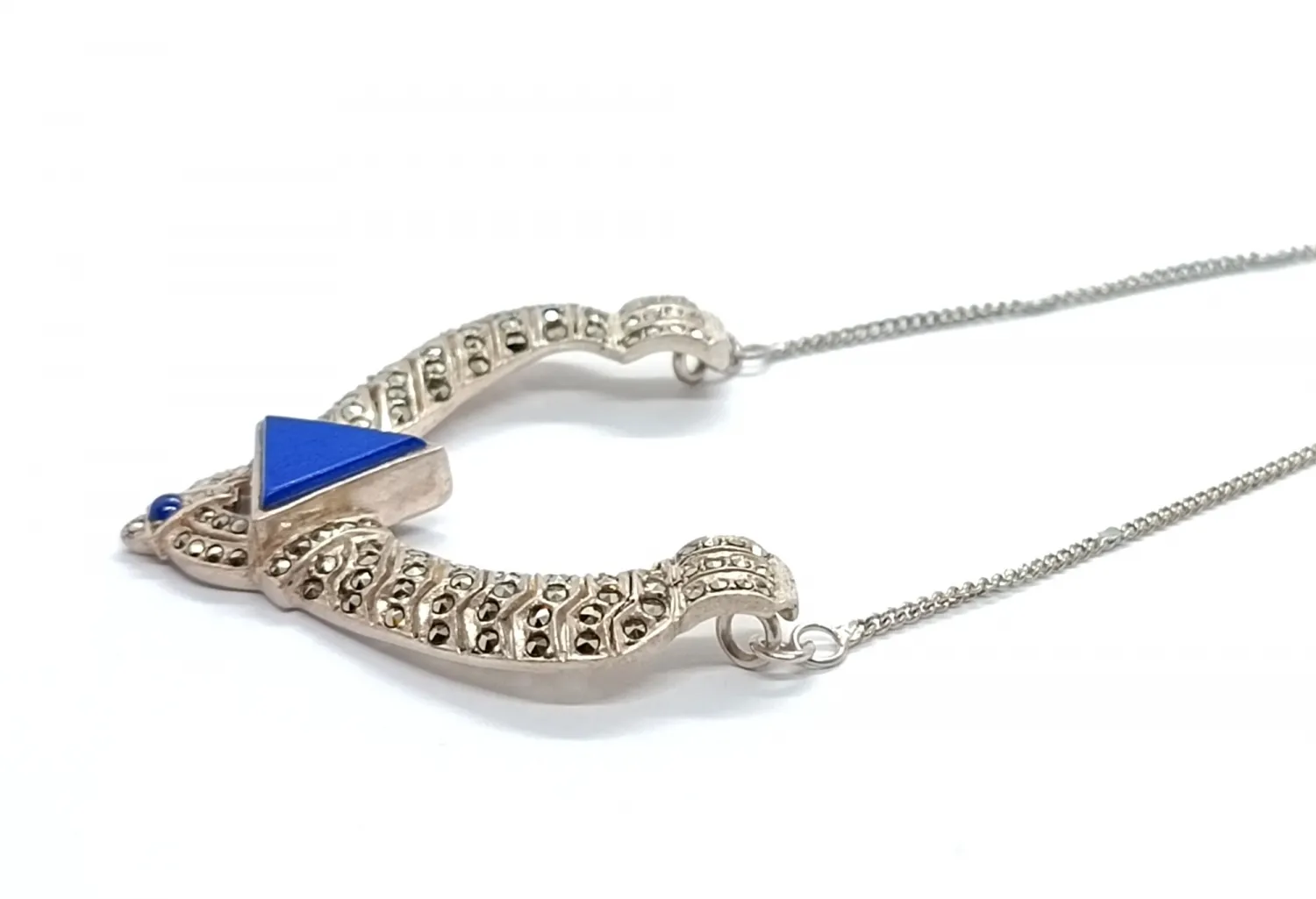 Art deco koliér s lapis lazuli - 4