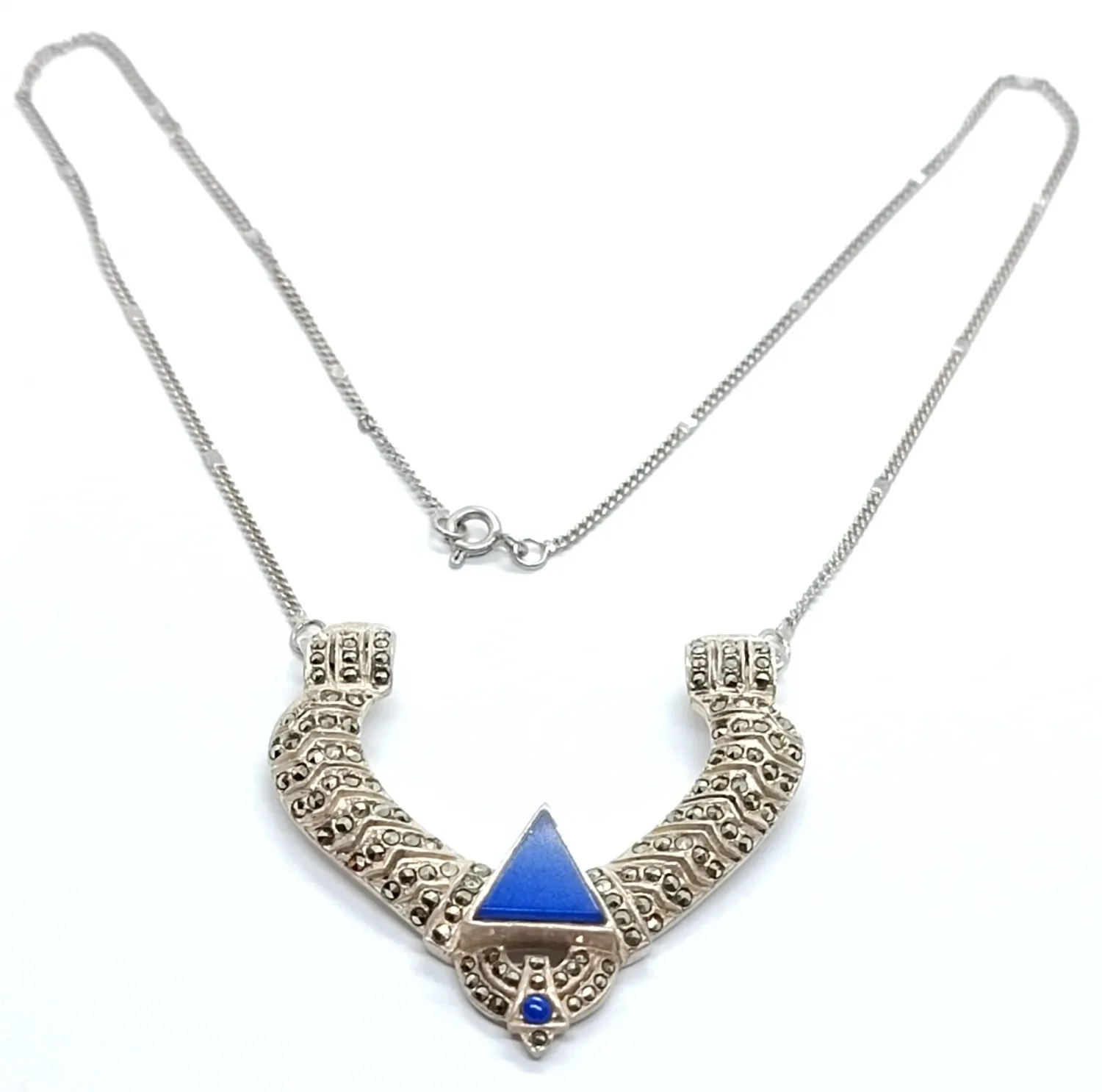 Art deco koliér s lapis lazuli - 5