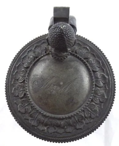 Klasicistní modrý korbel s medailonem - 3