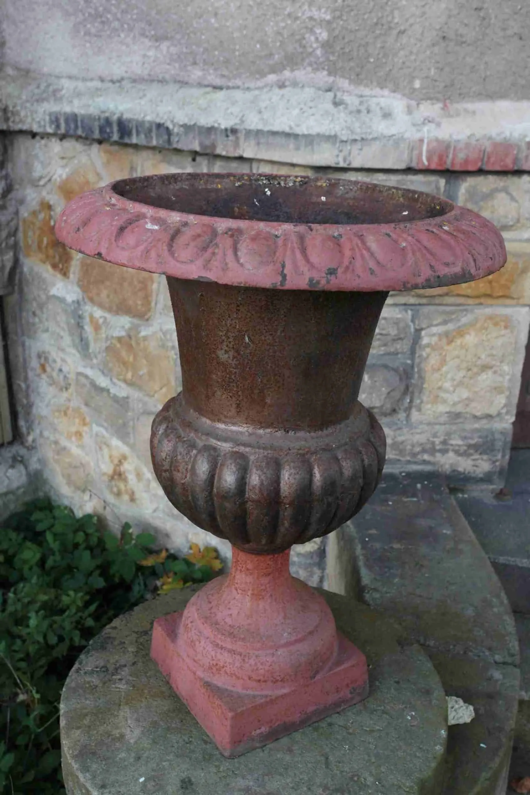Starožitné litinové zahradní vázy výška 75 cm - 2