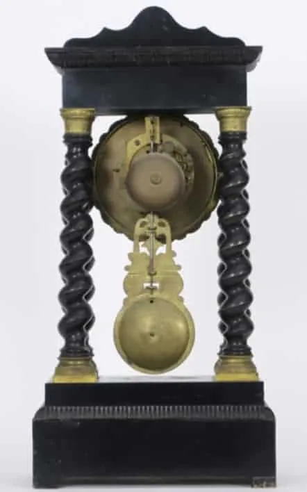 Sloupkové hodiny Charles X. Boulle technika - 3