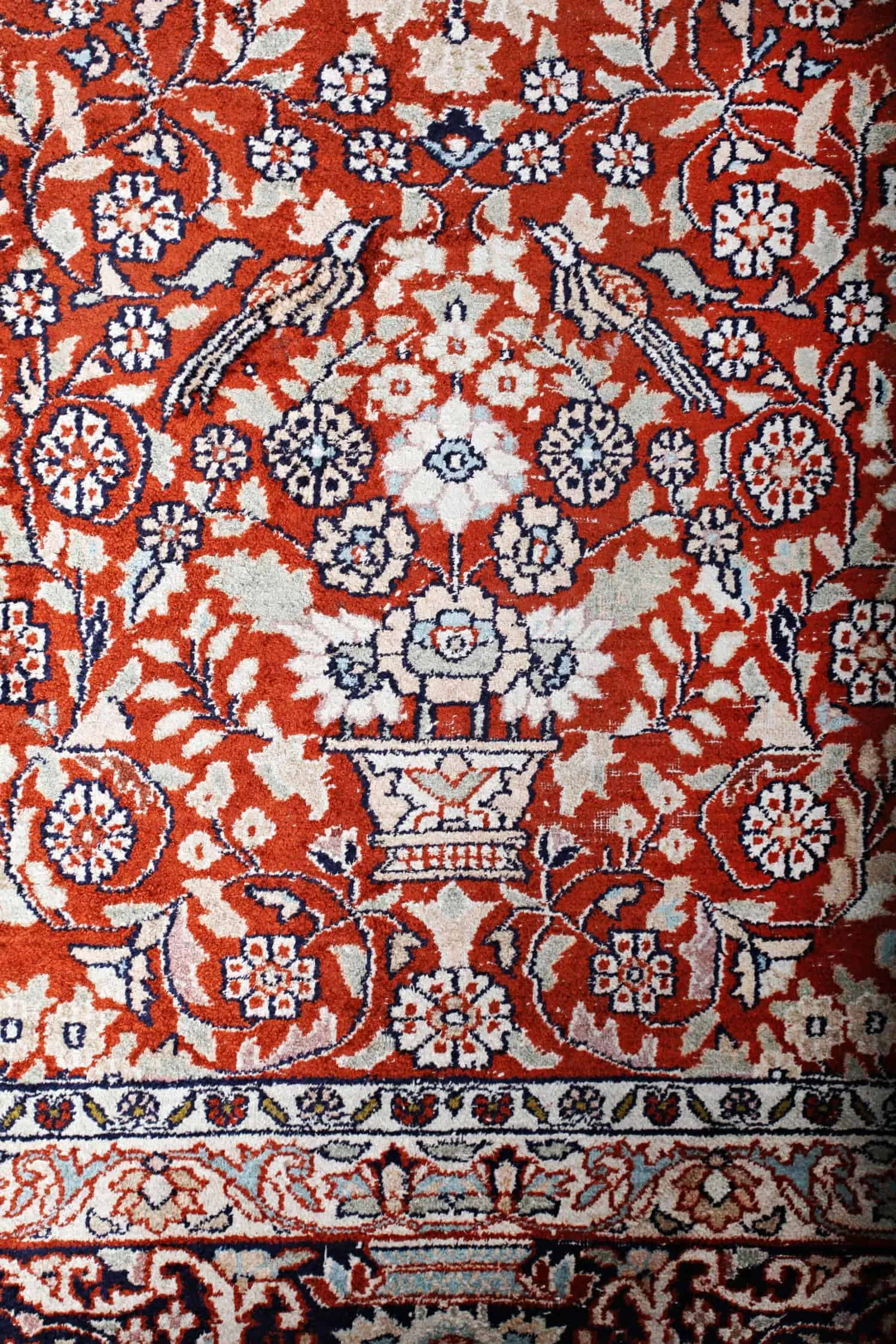Hedvábný koberec z Kašmíru 293 x 181 cm - 2