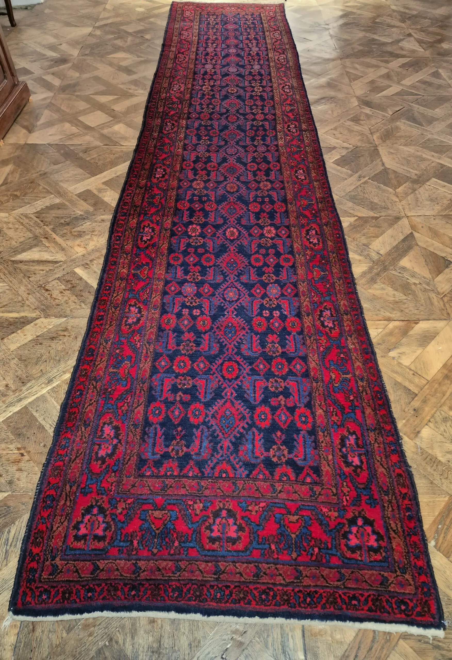 Perský dlouhý běhoun z Hamedanu 525 x 110 cm - 3
