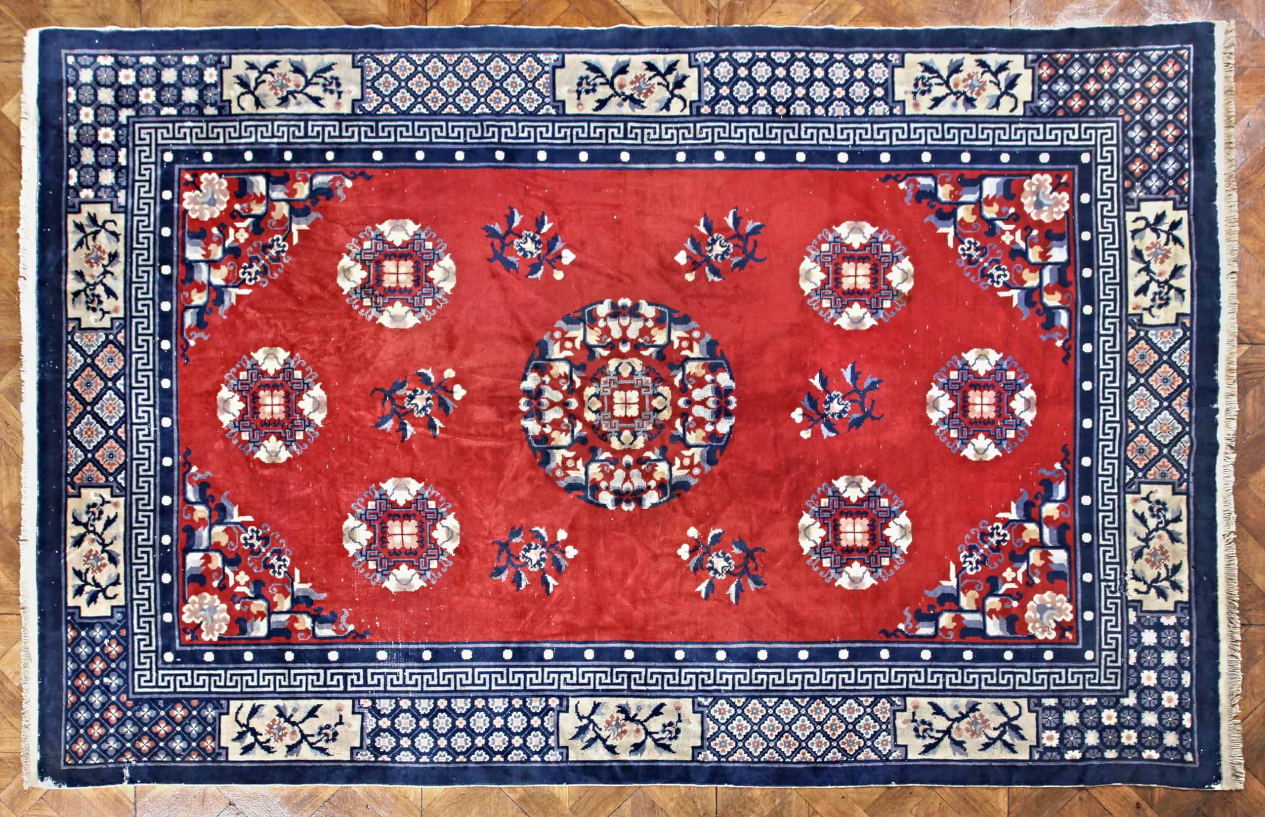 Starožitný artdecový koberec Čína 290 x 188 cm