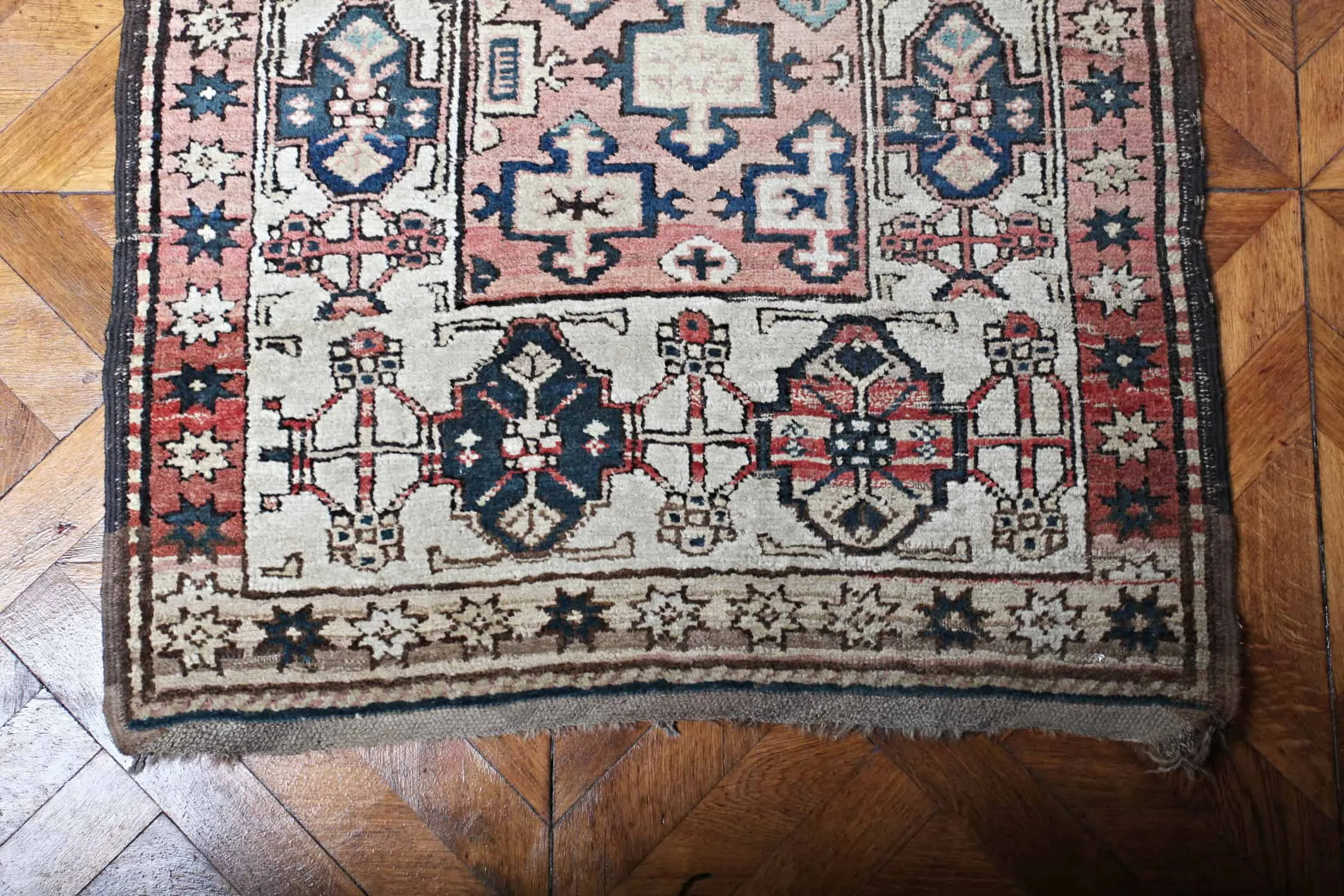 Starožitný kavkazský běhoun Kazak 346 x 102 cm - 6