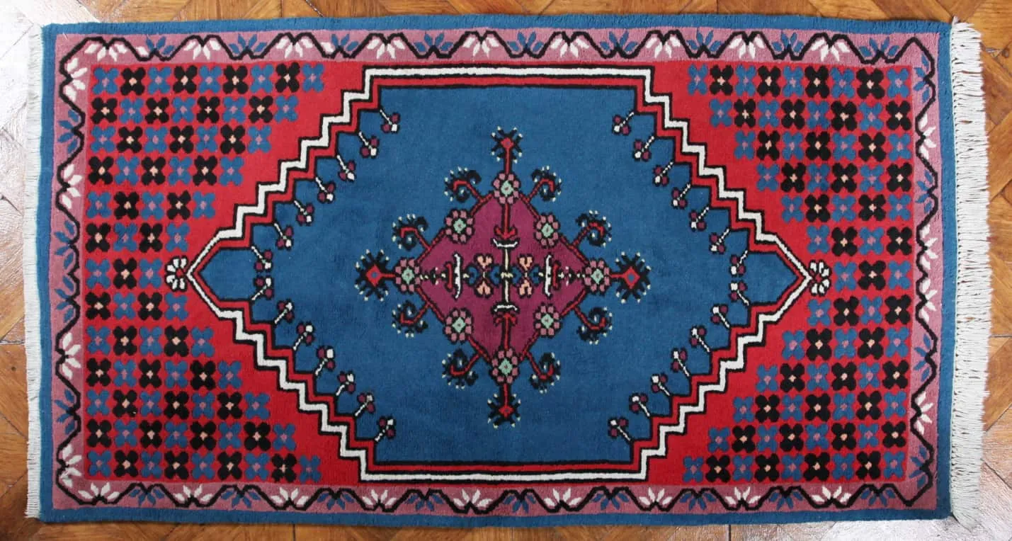Tuniský koberec s geometrickým vzorem 155 x 81 cm - 1