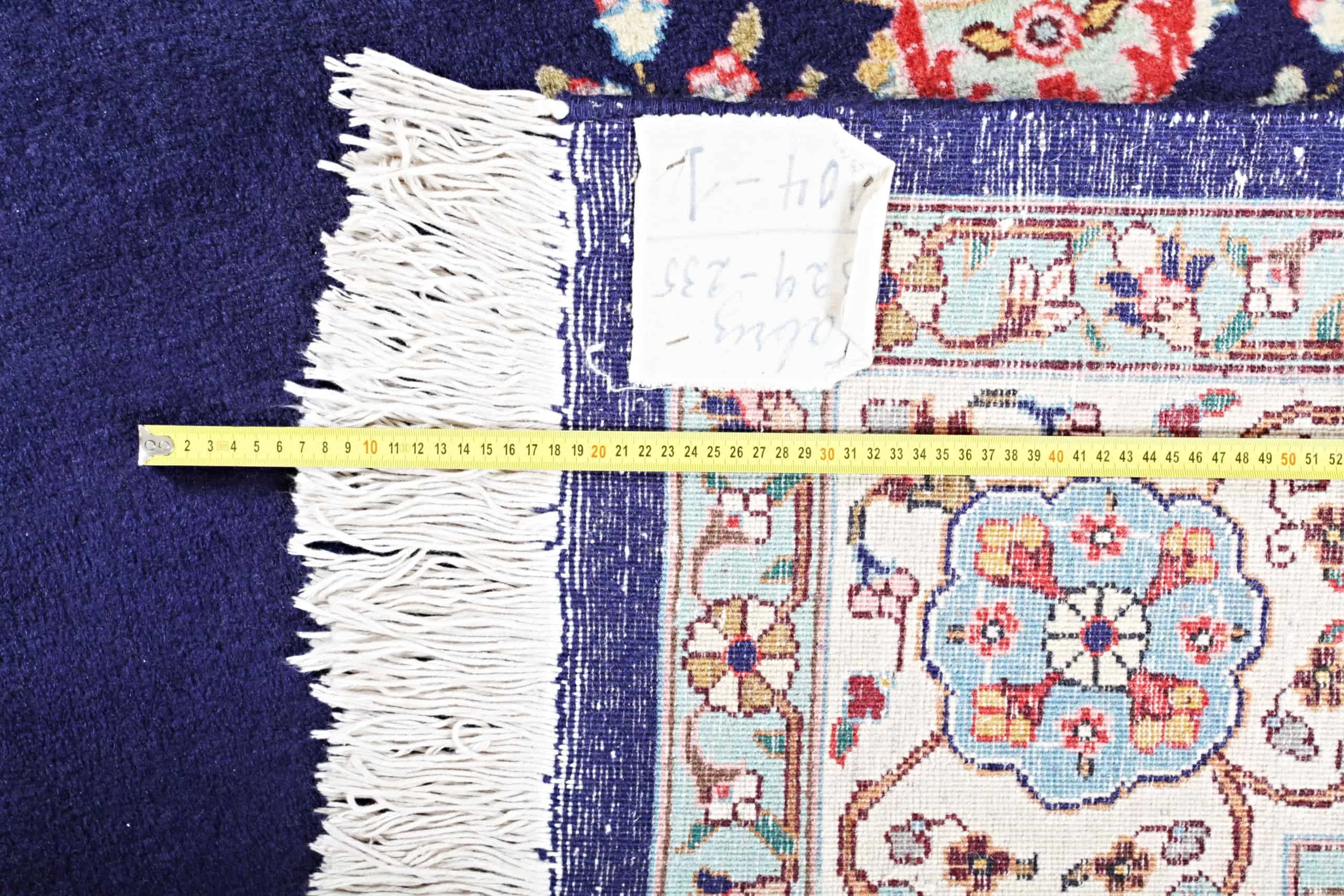 Velký modrý koberec Kerman 351 x 231 cm - 4