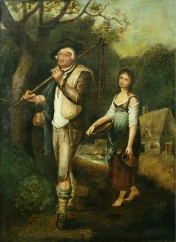 F. Fesel – Romantický obraz z 19. století - 2