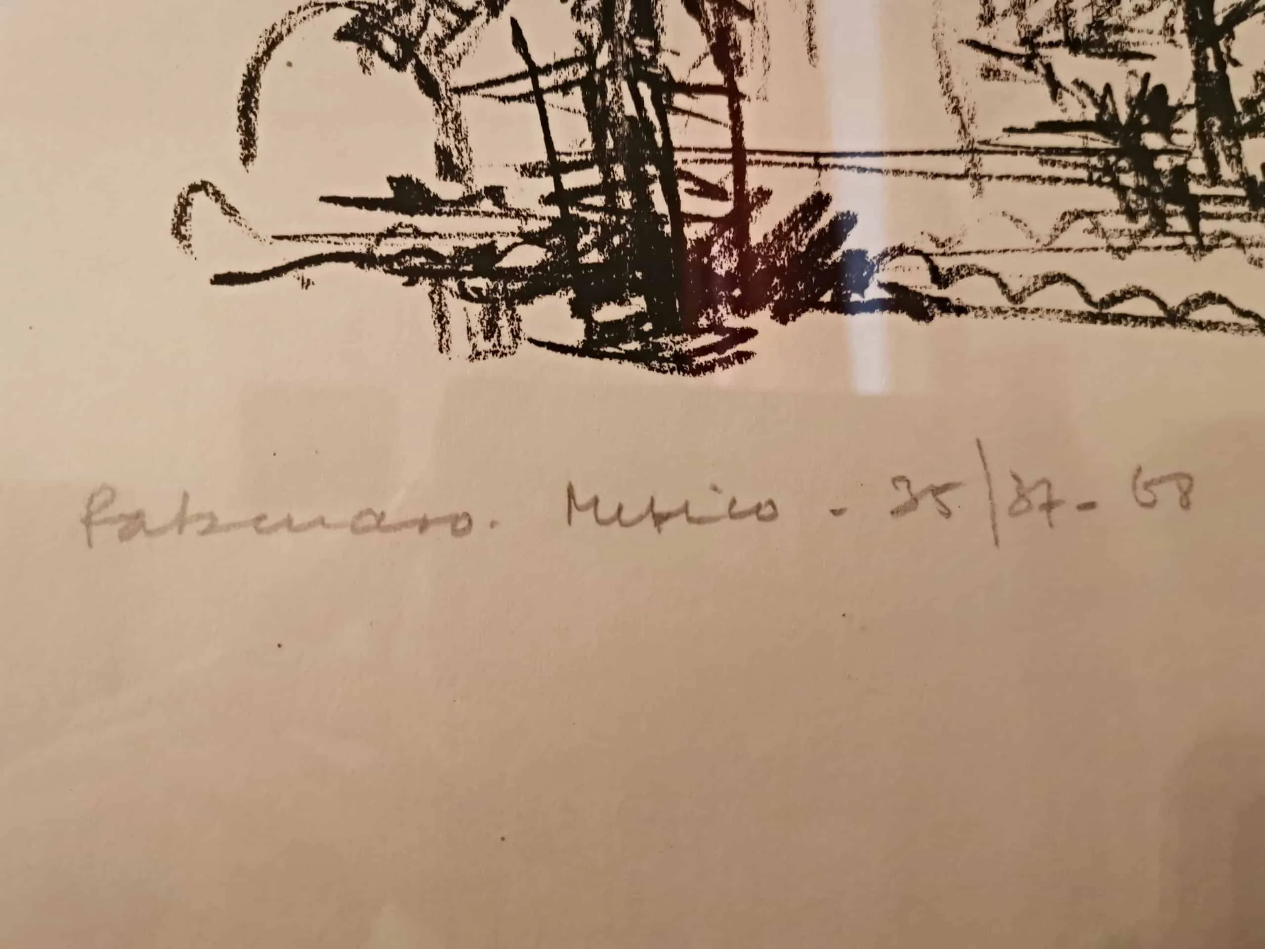 Kresba uhlem. Mexiko - 3
