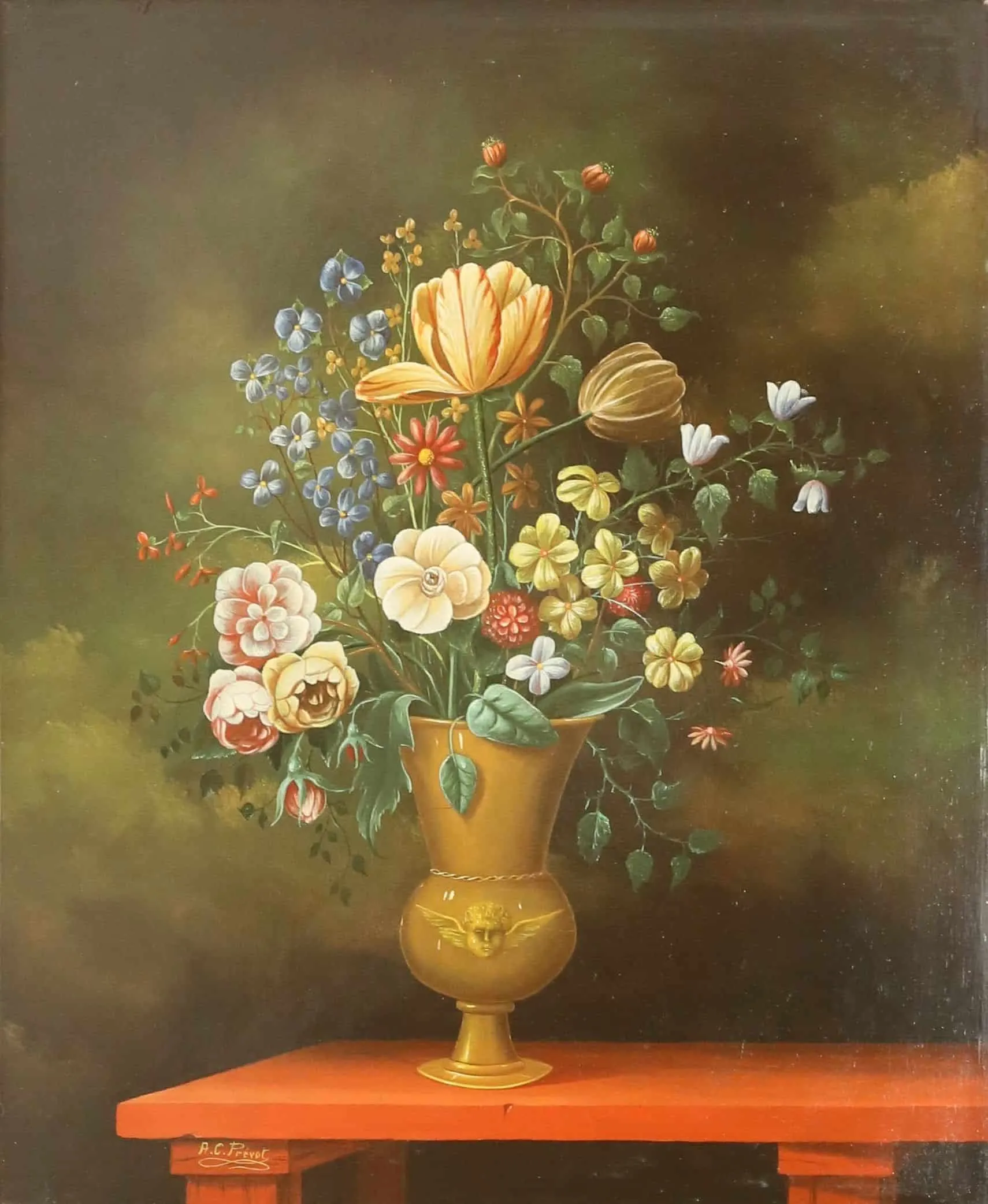Květinové zátiší v renesančním stylu 78 x 59 cm - 2