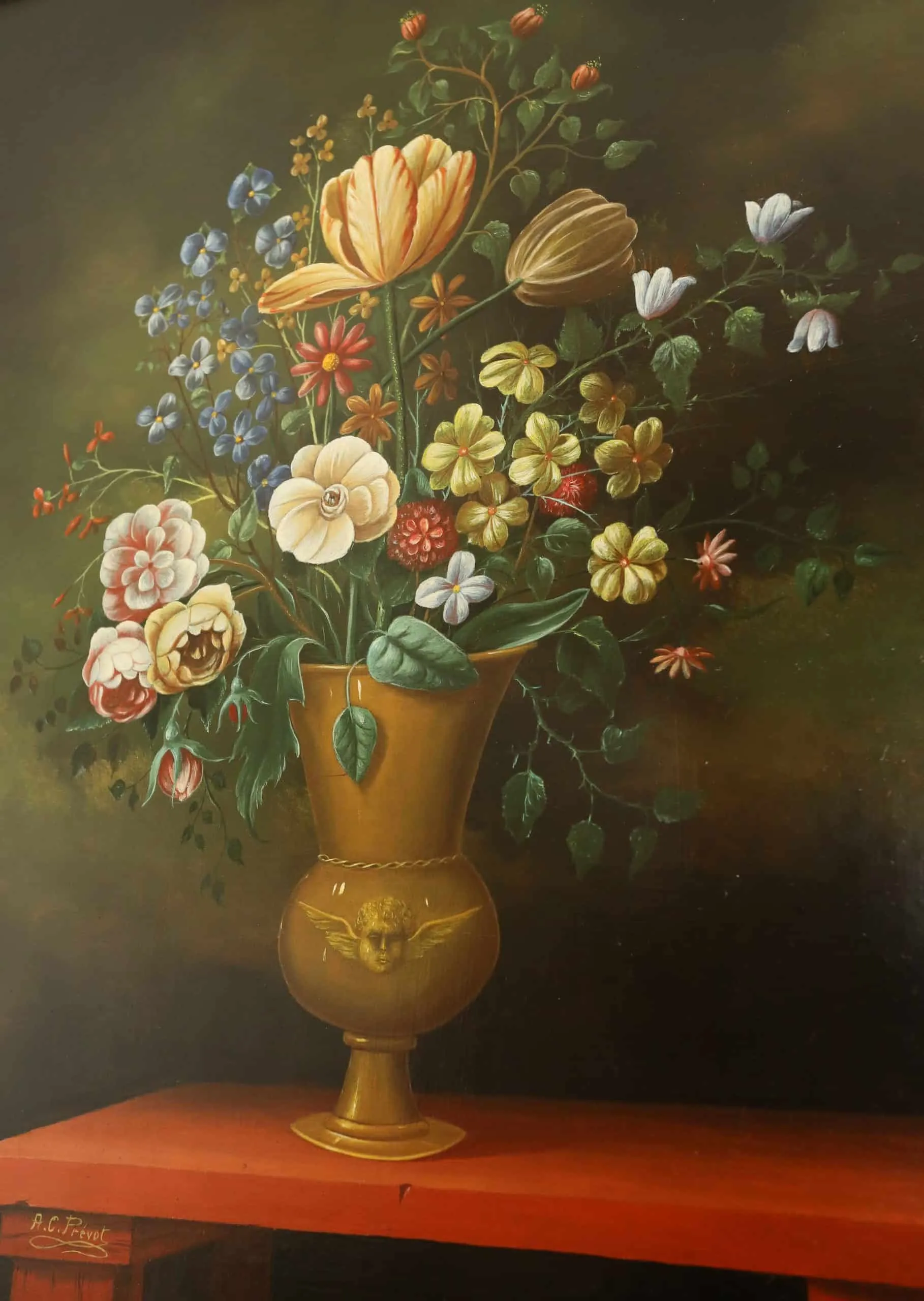 Květinové zátiší v renesančním stylu 78 x 59 cm - 3