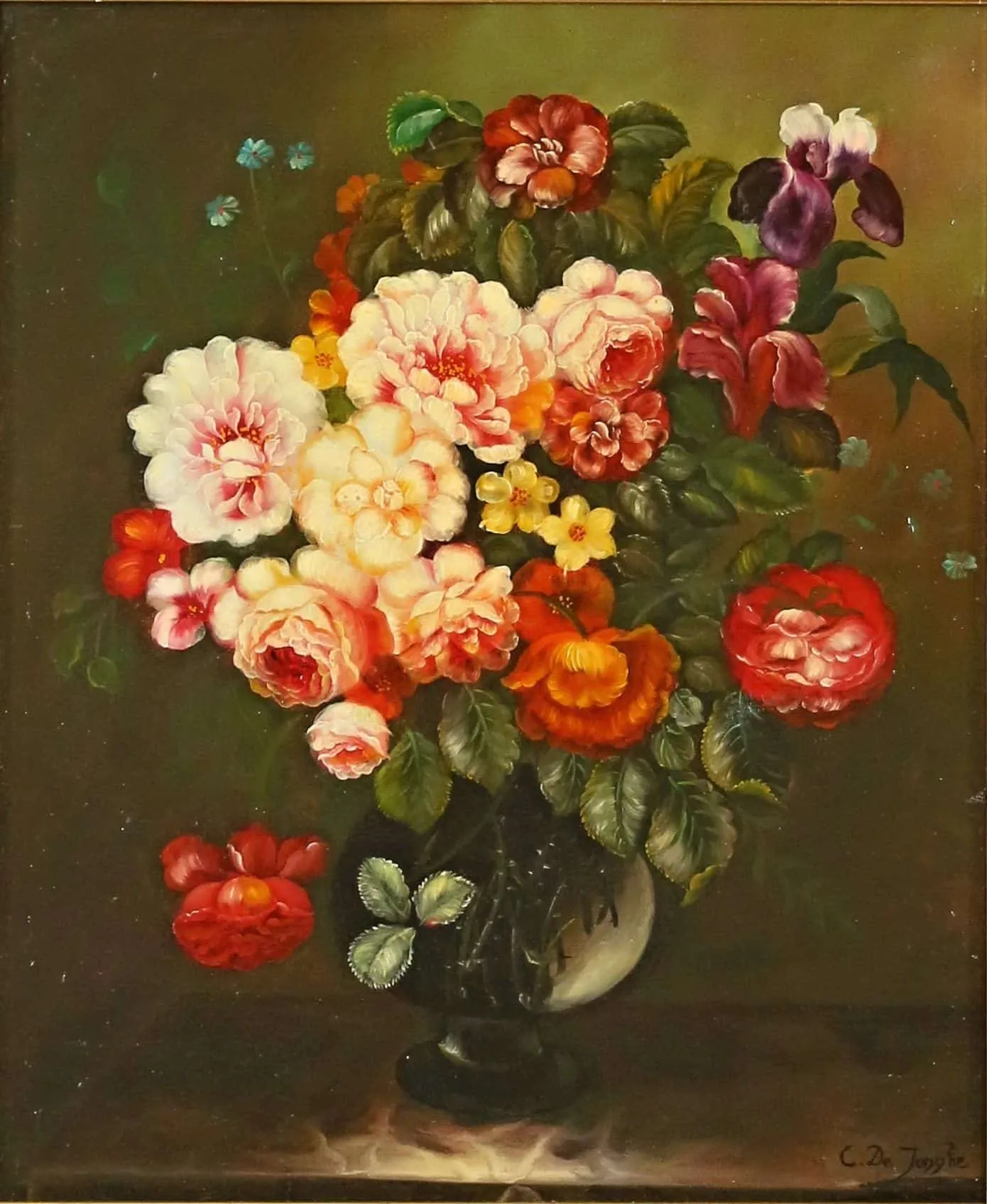 Květiny. C. De Jonghe 60 x 50 cm - 4