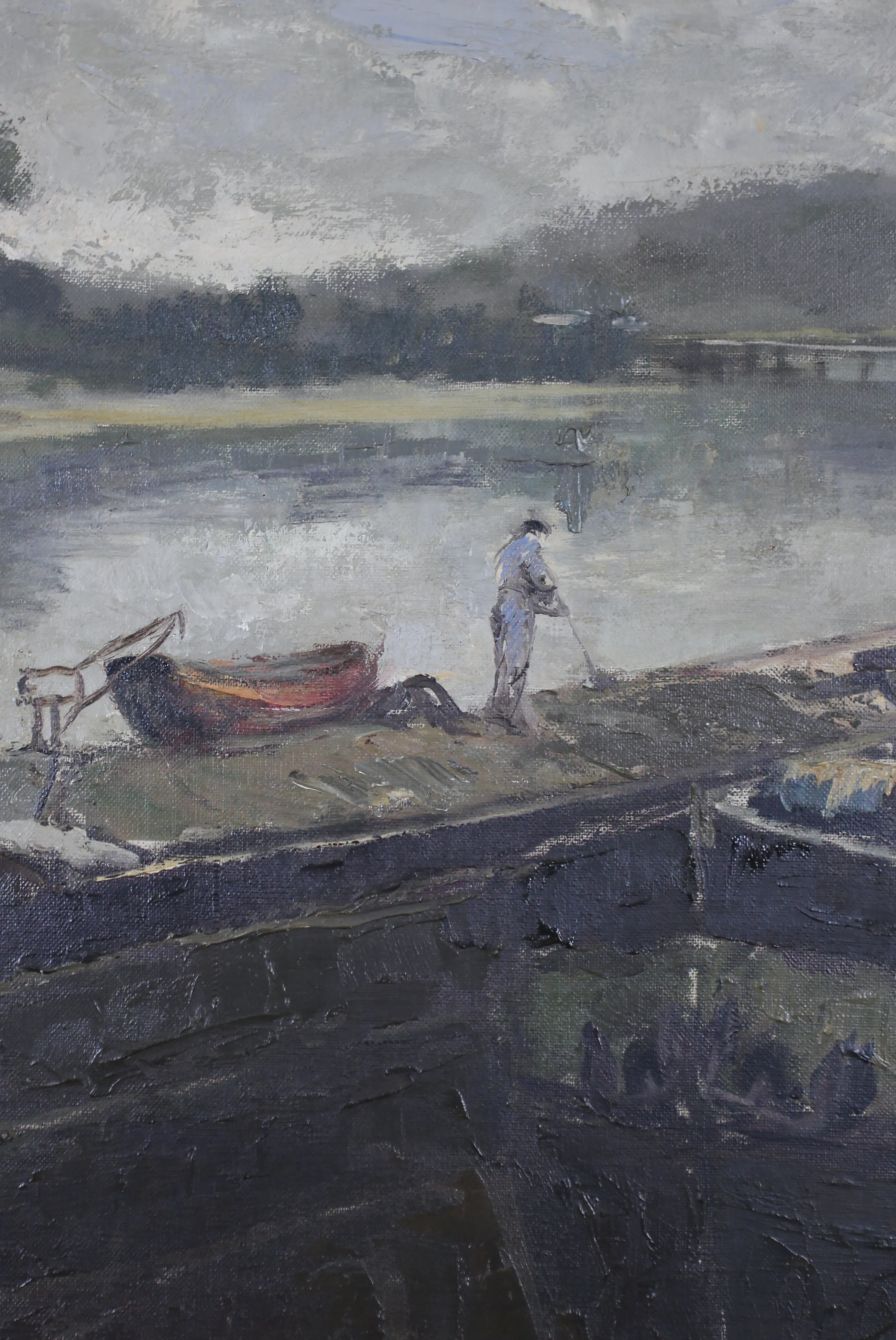 Lodě. J De Carl. Olej na plátně. 96 x 76 cm - 6