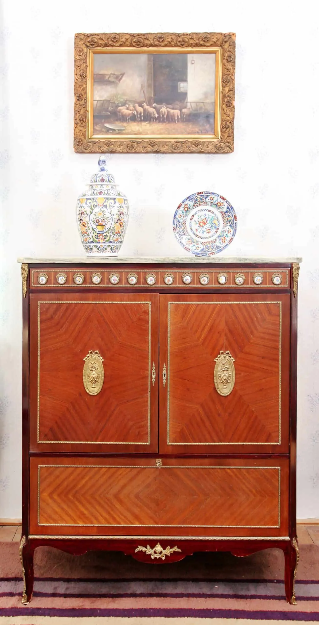 Ovce ve stáji. 19. stol. Olej. 77 x 56 cm - 3