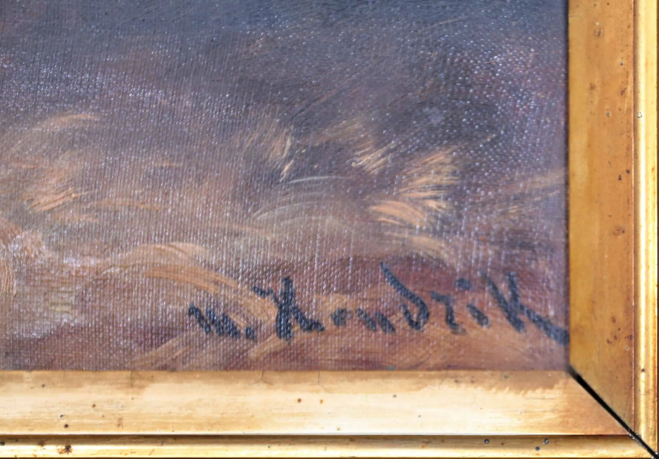 Ovce ve stáji. 19. stol. Olej. 77 x 56 cm - 5