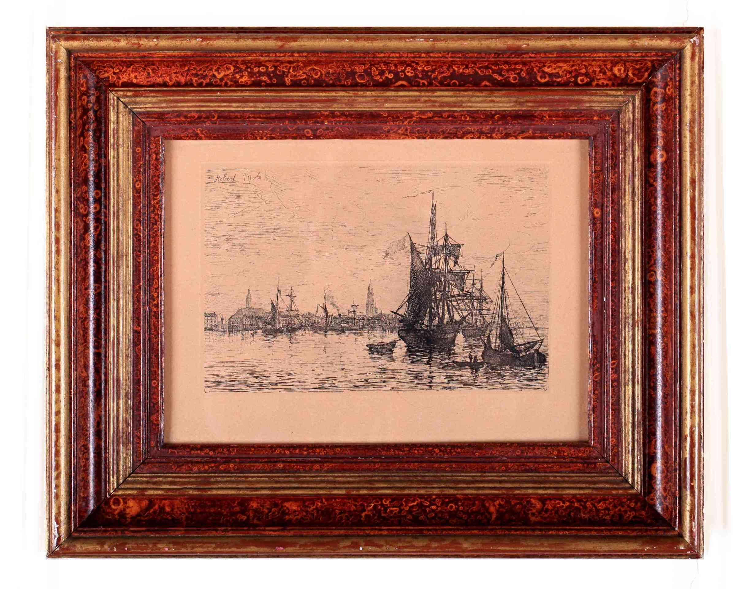 Robert Mols – Antverpský přístav. 19. století