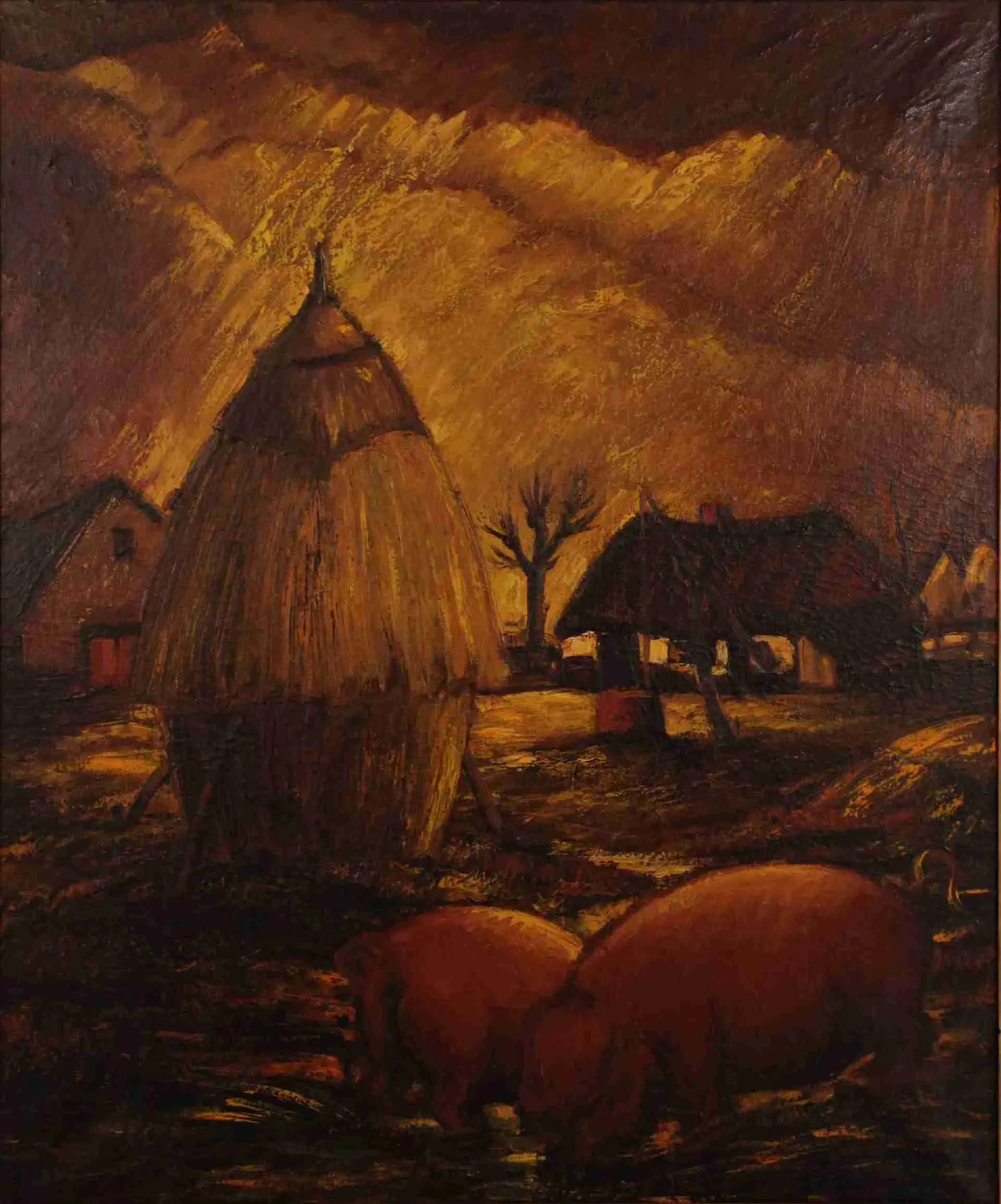 Velký meziválečný obraz. Signovaný. 138 x 117 cm - 2
