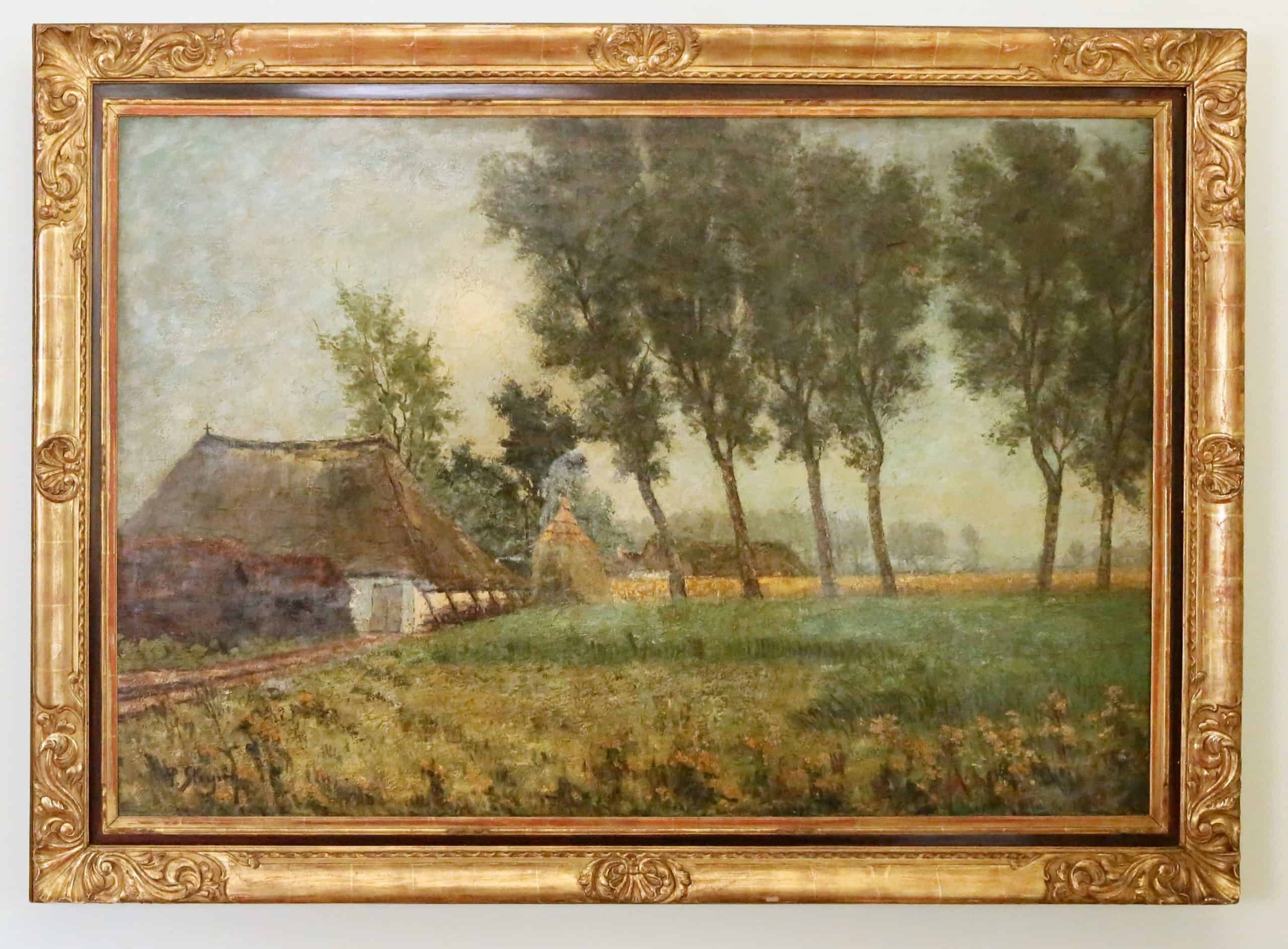 Velký obraz z belgického zámku 173 X 123 cm