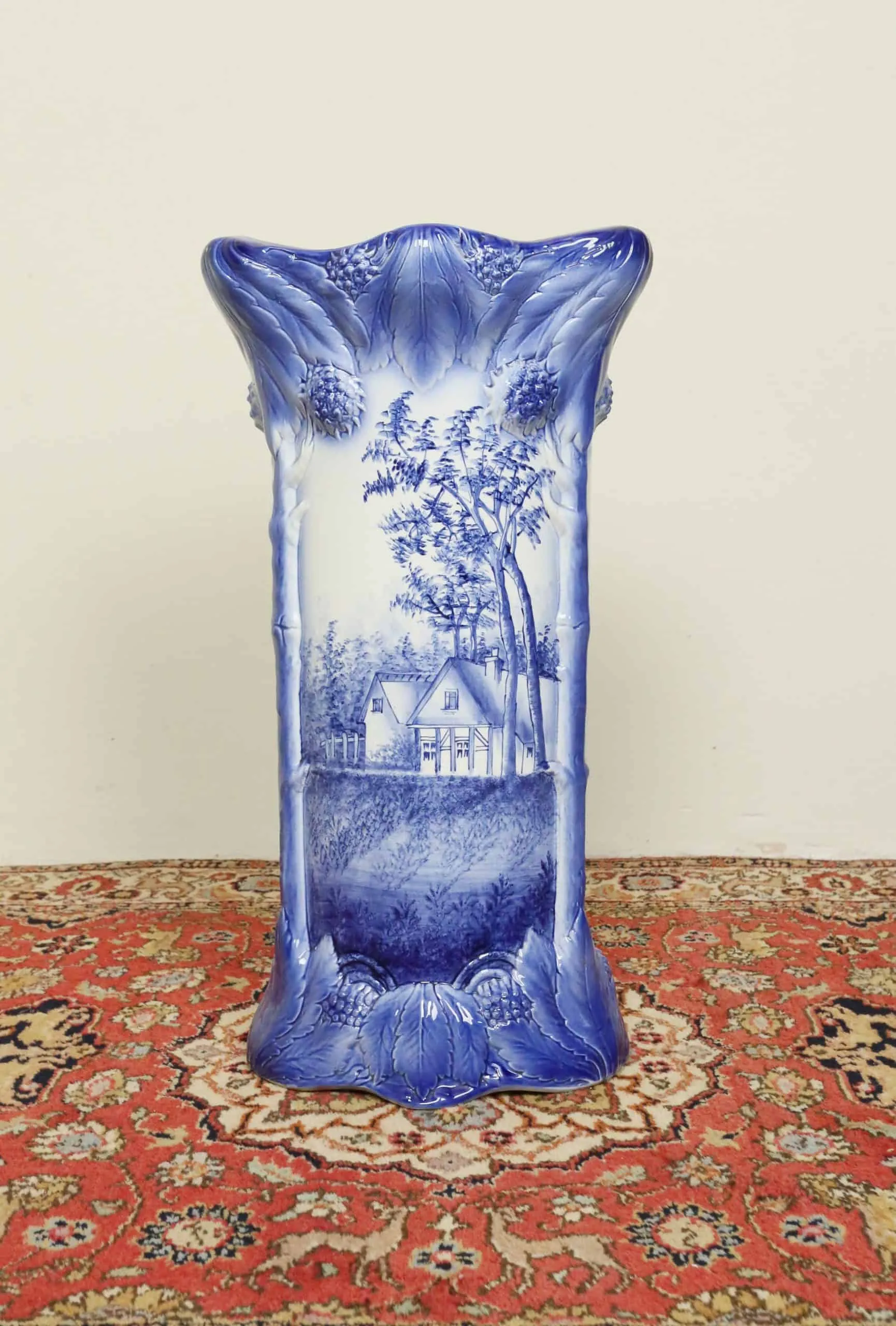 Porcelánový stojan na deštníky  váza. Malovaný - 2
