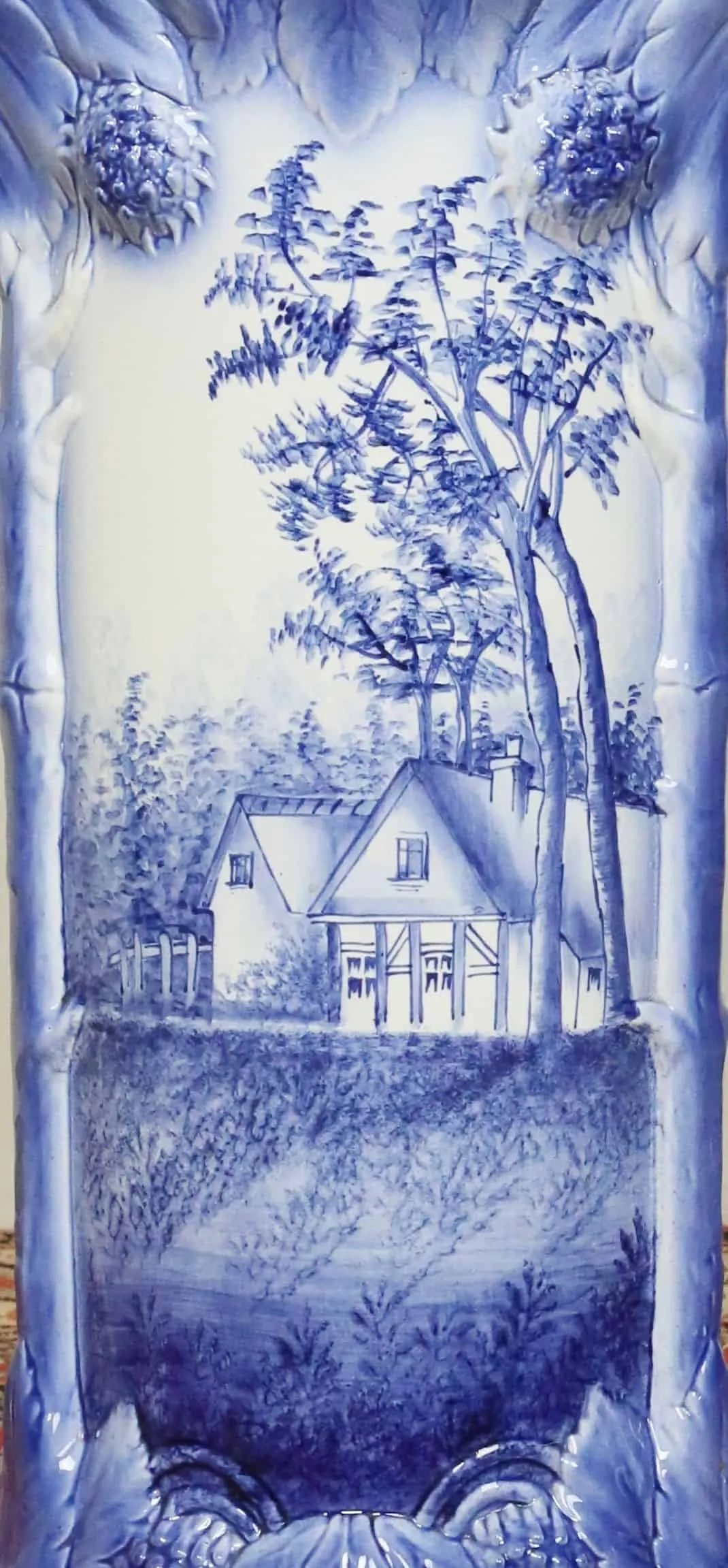 Porcelánový stojan na deštníky  váza. Malovaný - 4