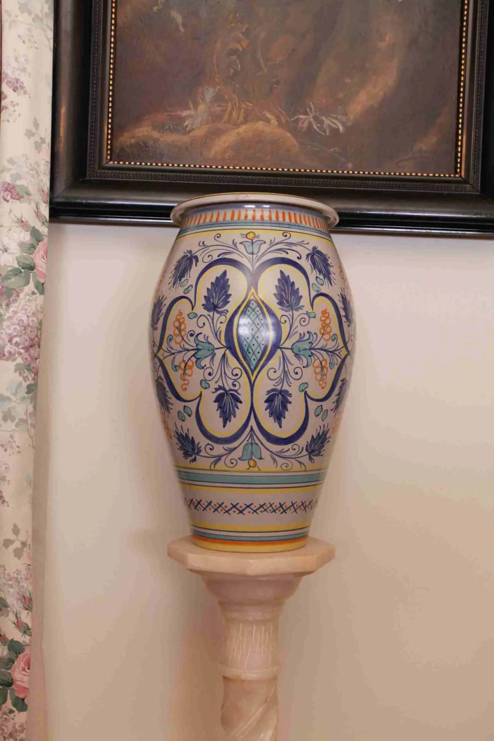Velká váza Deruta. Značená. Ruční malba. Výška 45 cm - 3