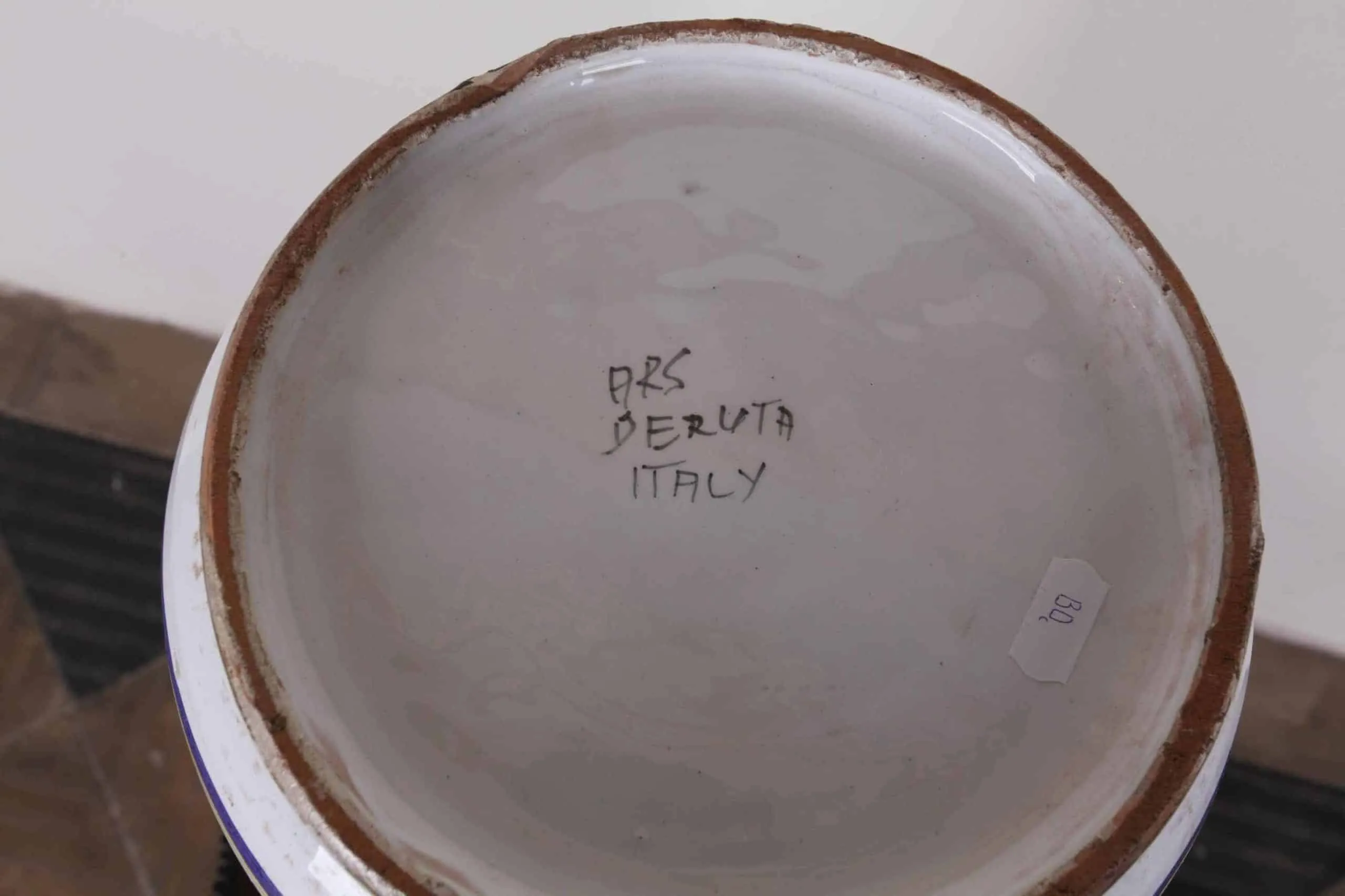 Velká váza Deruta. Značená. Ruční malba. Výška 50 cm - 6