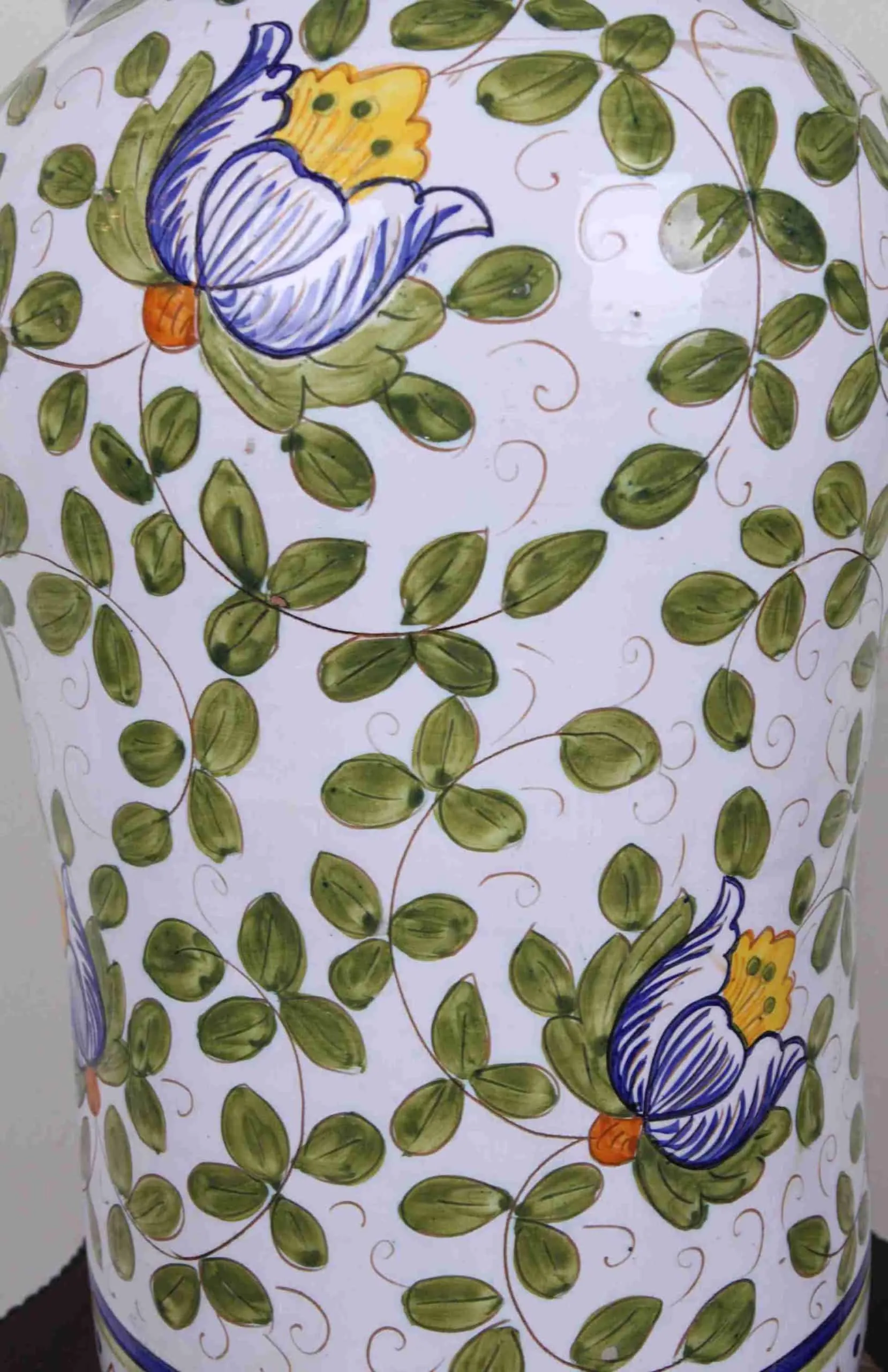 Velká váza Deruta. Značená. Ruční malba. Výška 50 cm - 3