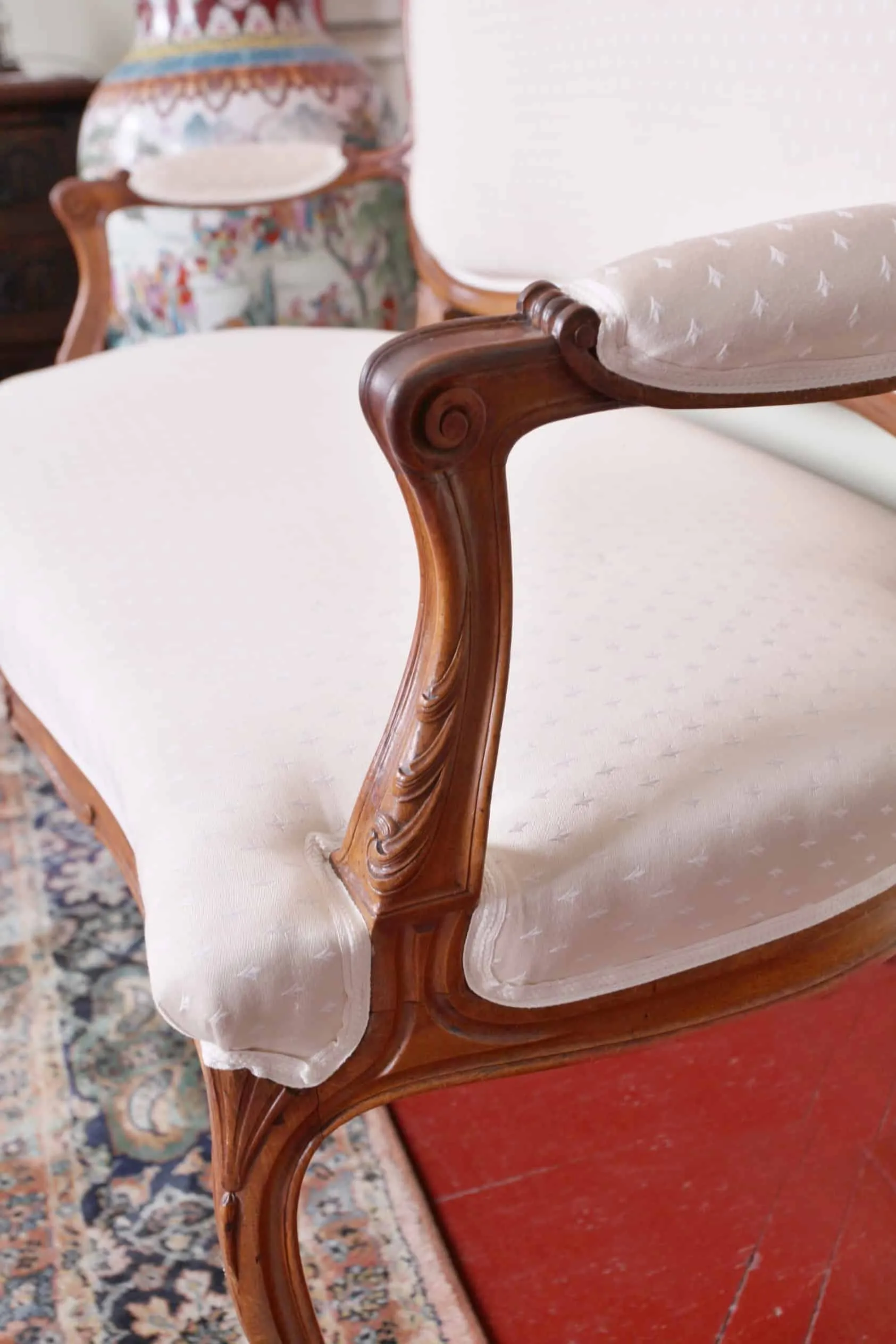 Rokoková sofa Ludvík XV. Dub - 4