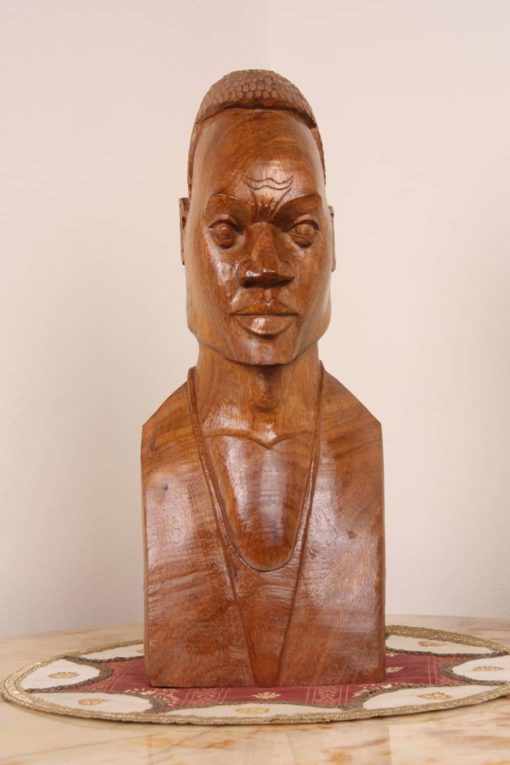 Dřevěná africká Busta muže