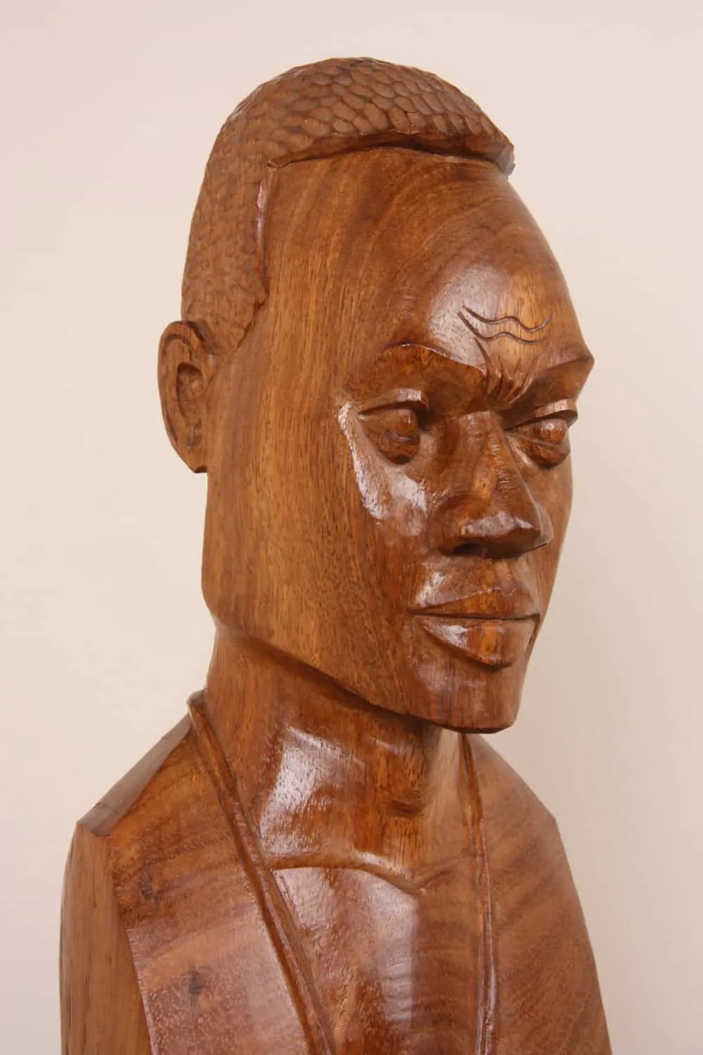 Dřevěná africká Busta muže - 3
