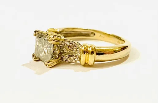 Zlatý prsten s diamanty 1,00 ct – centrální 0,96 ct - 2