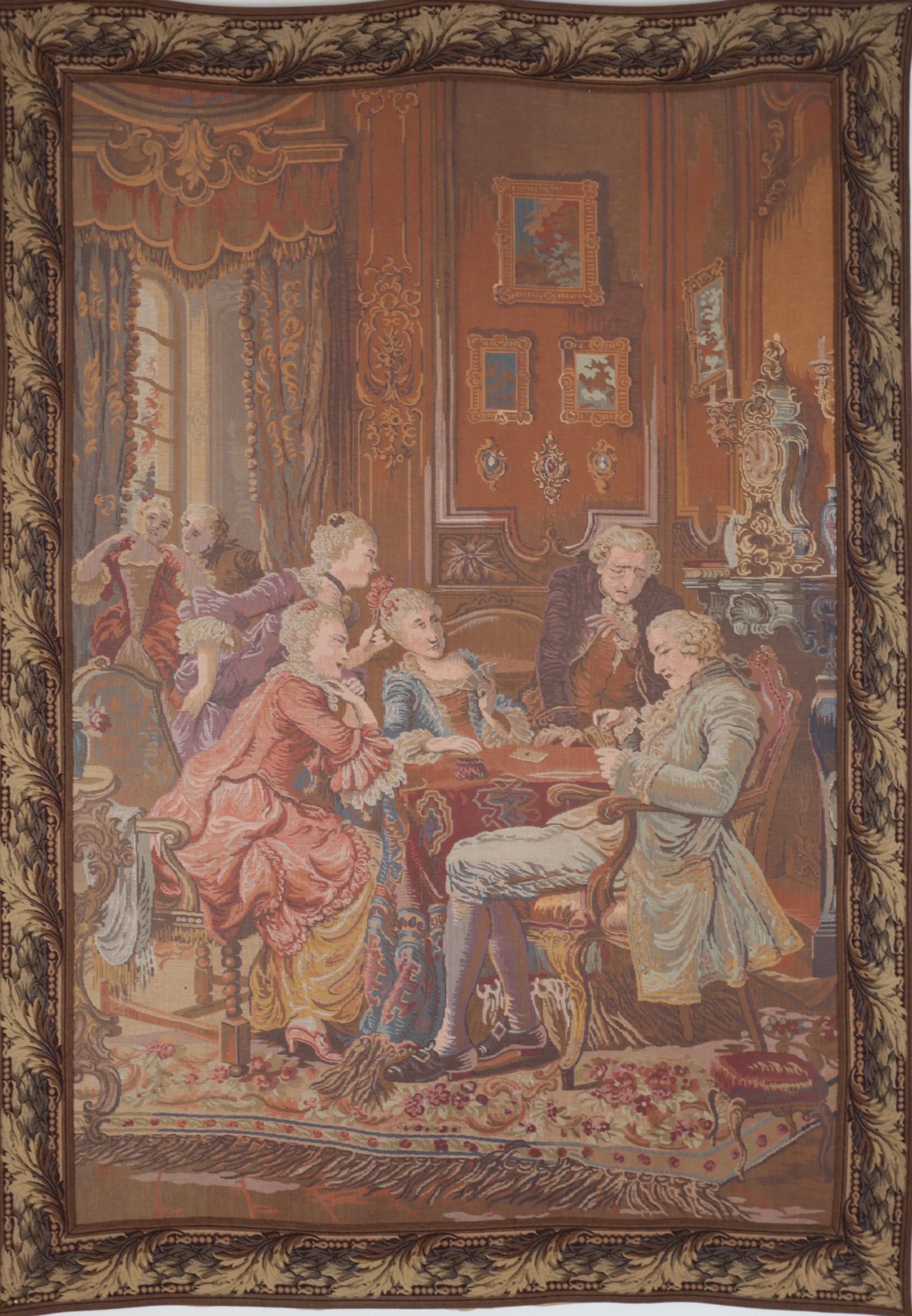 Romantický gobelín / tapiserie na mosazné tyči - 2