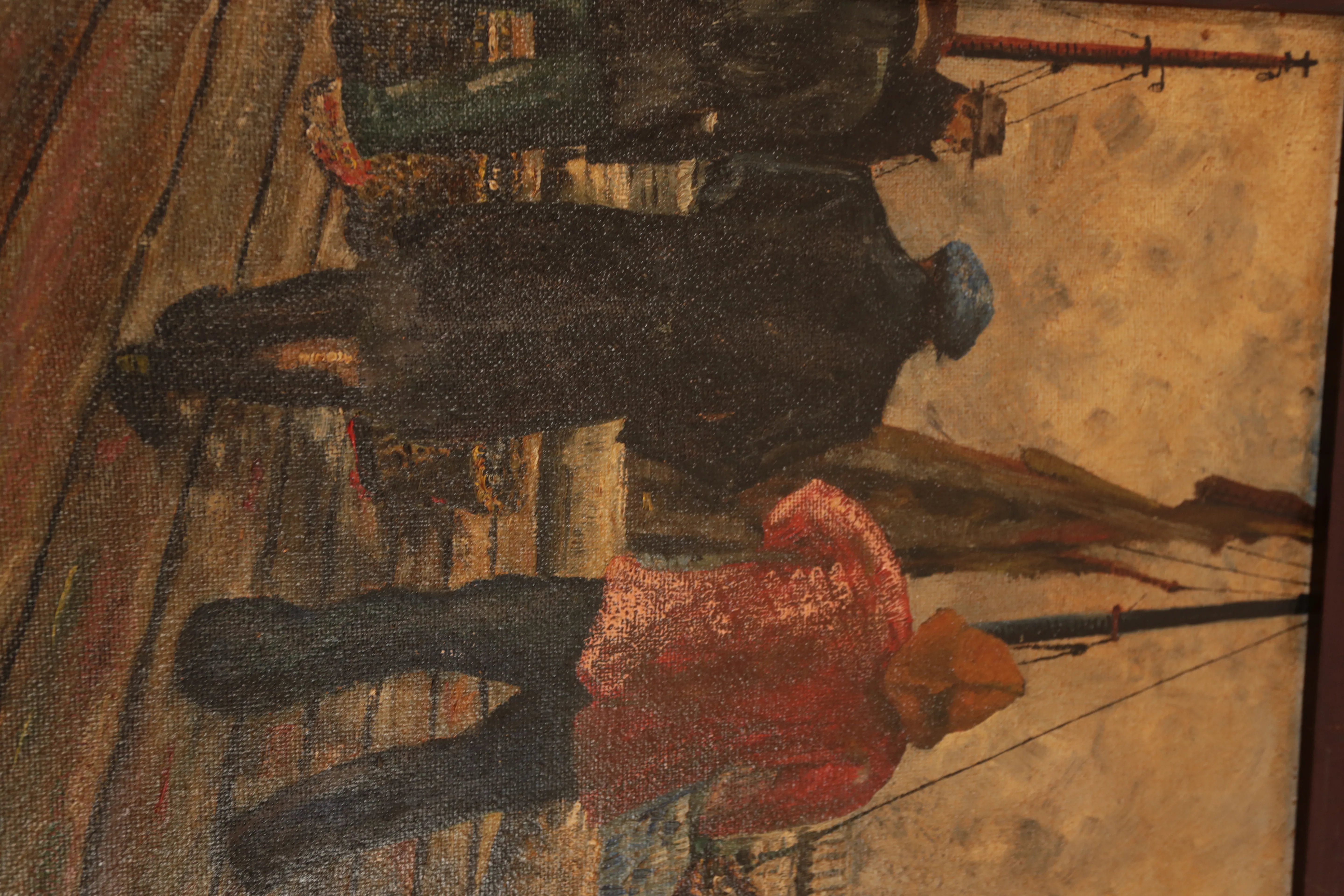 Obraz „Rybáři na lodi” Signovaný - 4