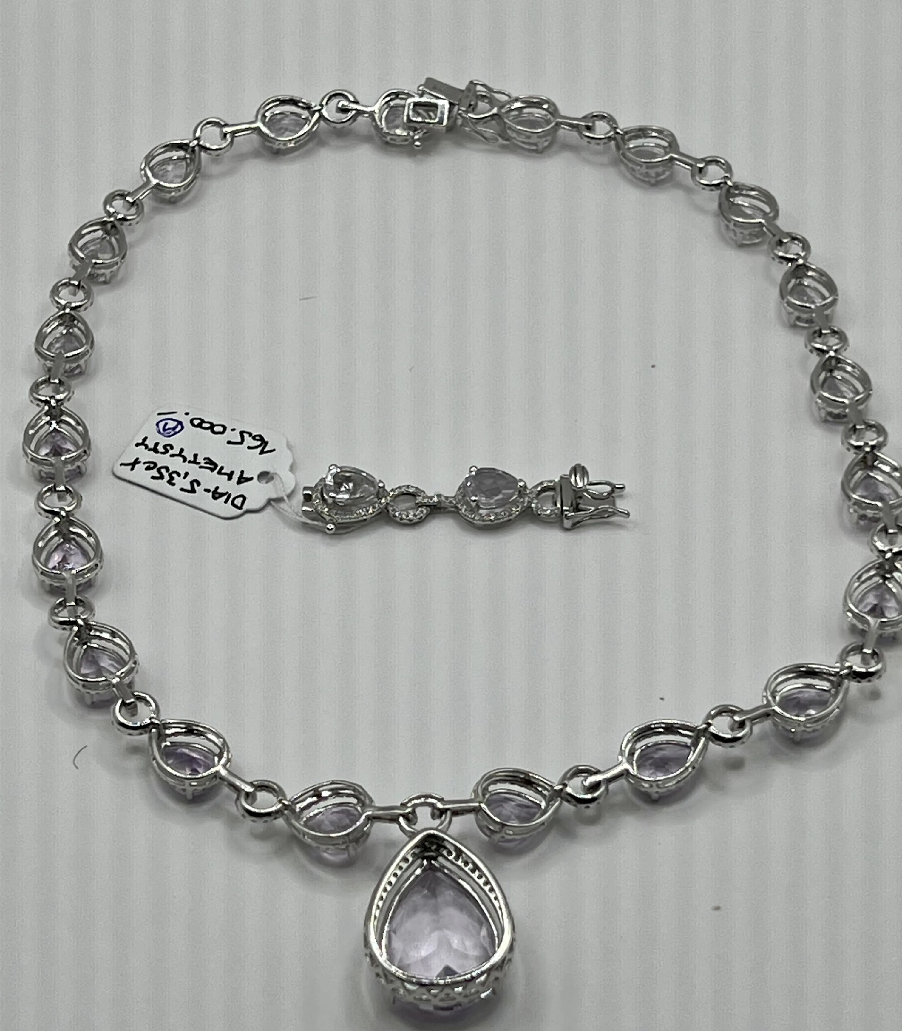 Nádherný collier s velkými ametysty a brilianty o hmotnosti 5,35 ct. - 3