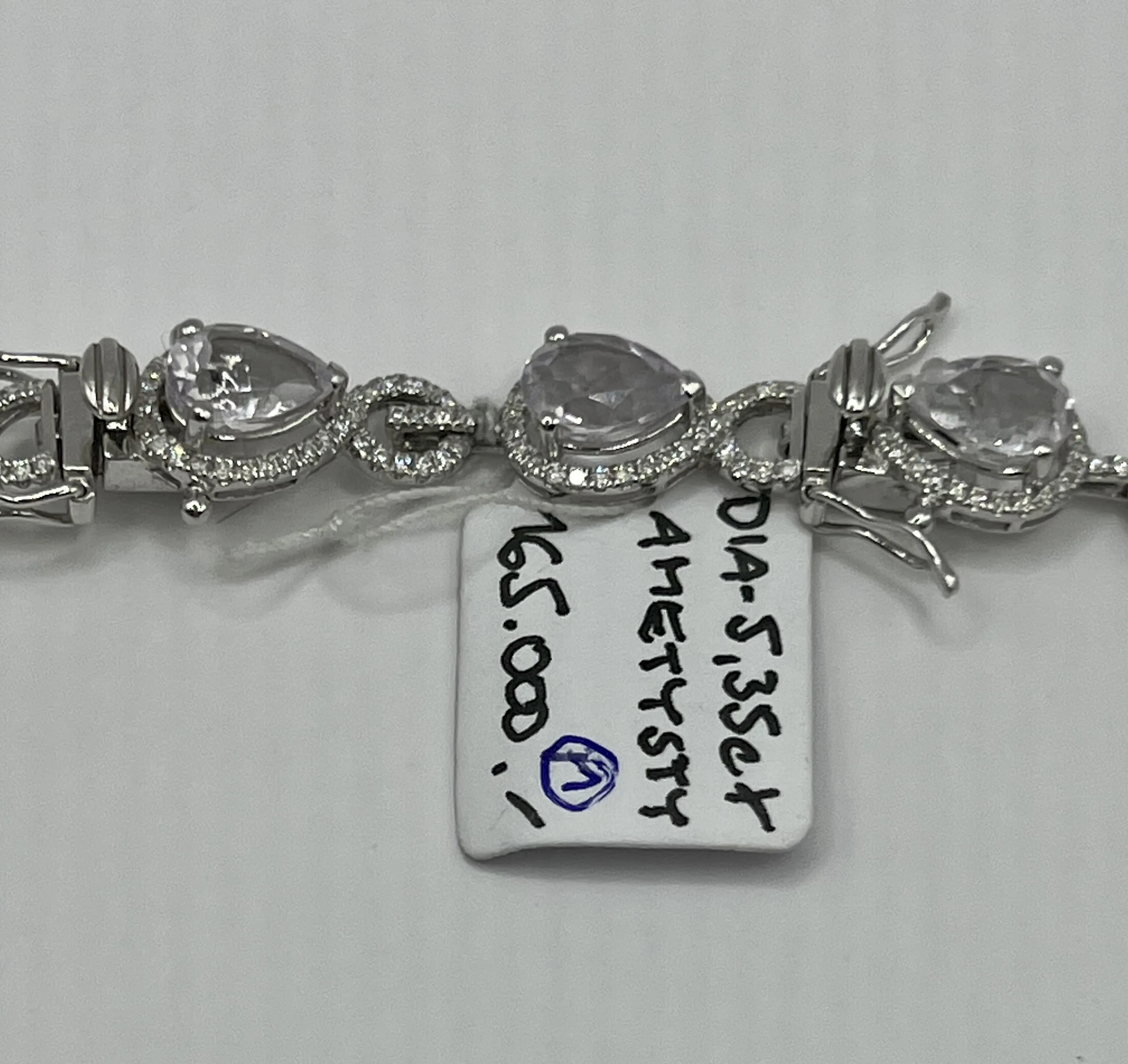 Nádherný collier s velkými ametysty a brilianty o hmotnosti 5,35 ct. - 5
