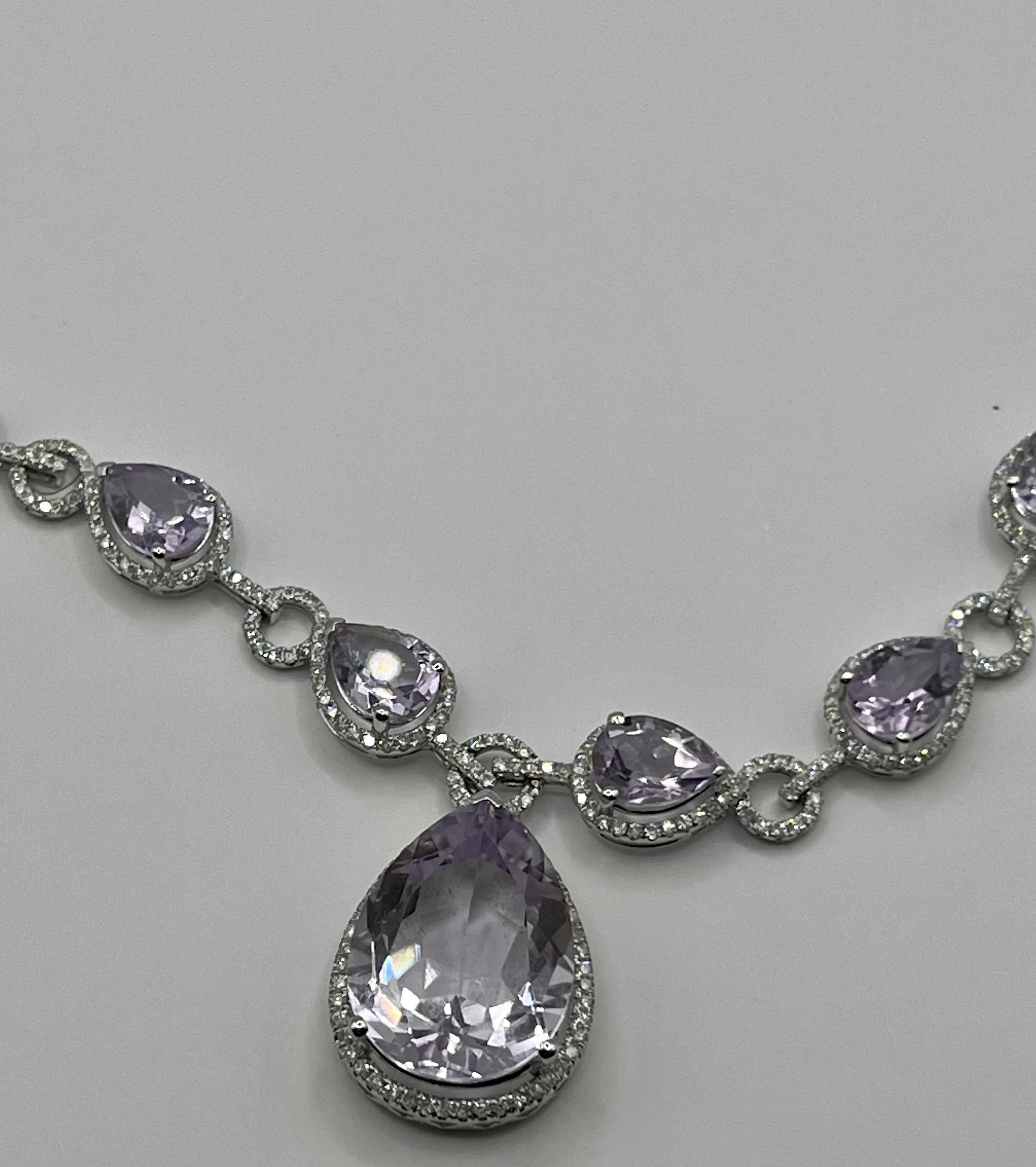 Nádherný collier s velkými ametysty a brilianty o hmotnosti 5,35 ct. - 6