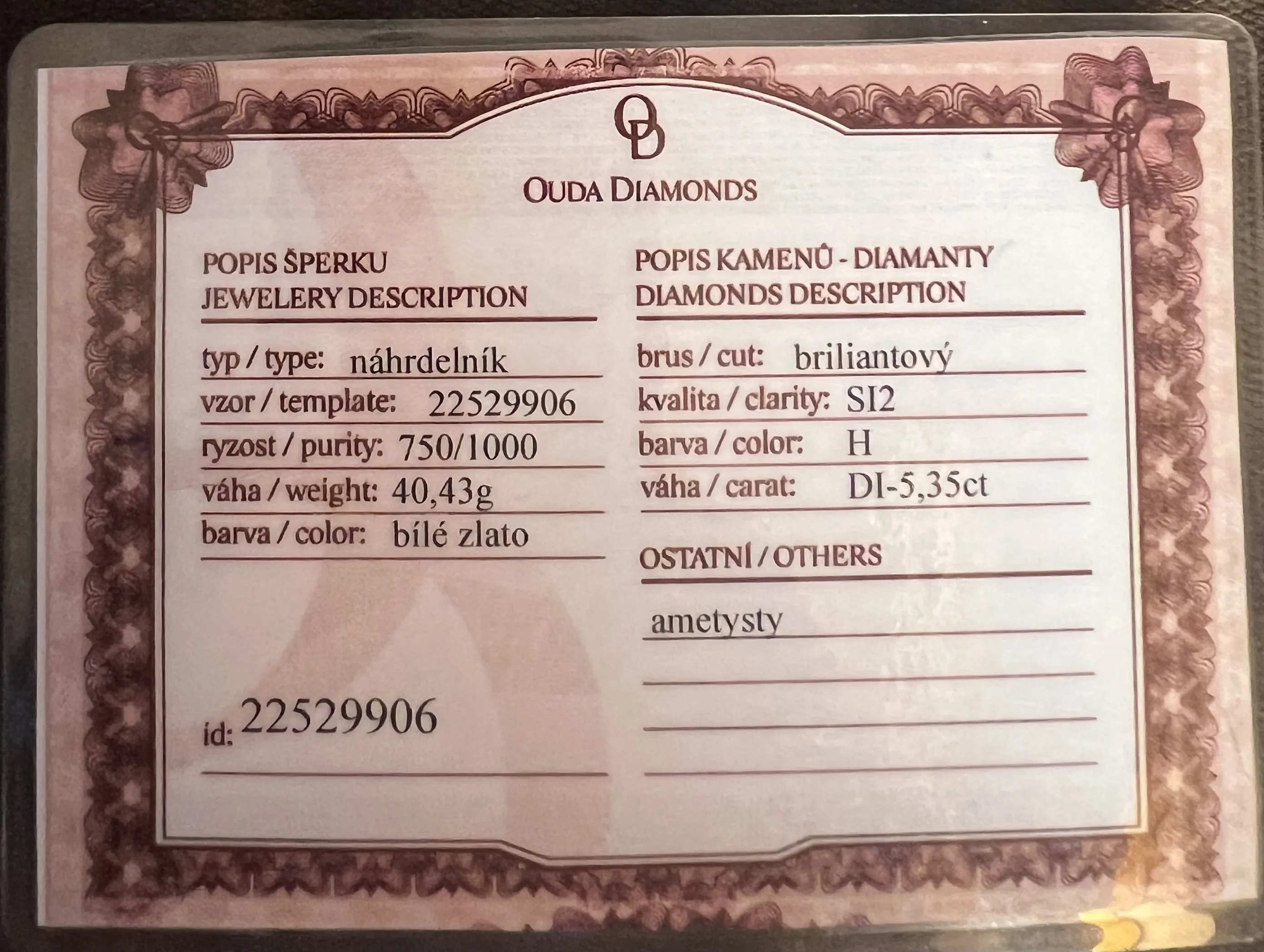 Nádherný collier s velkými ametysty a brilianty o hmotnosti 5,35 ct. - 8