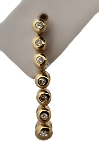 ZLATÉ ŘETÍZKOVÉ NÁUŠNICE S DIAMANTY - 2