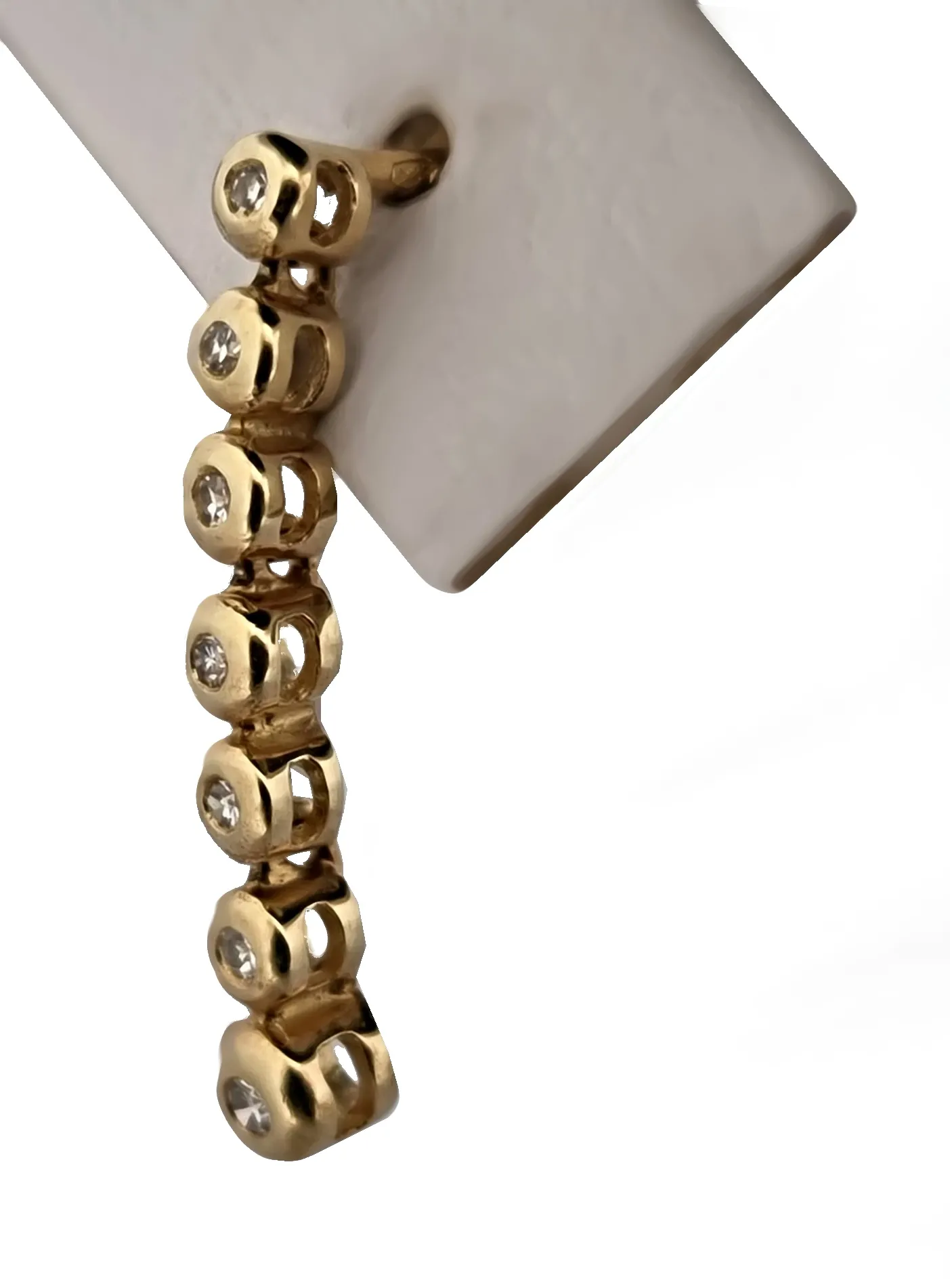ZLATÉ ŘETÍZKOVÉ NÁUŠNICE S DIAMANTY - 3