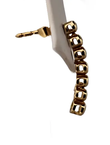 ZLATÉ ŘETÍZKOVÉ NÁUŠNICE S DIAMANTY - 4