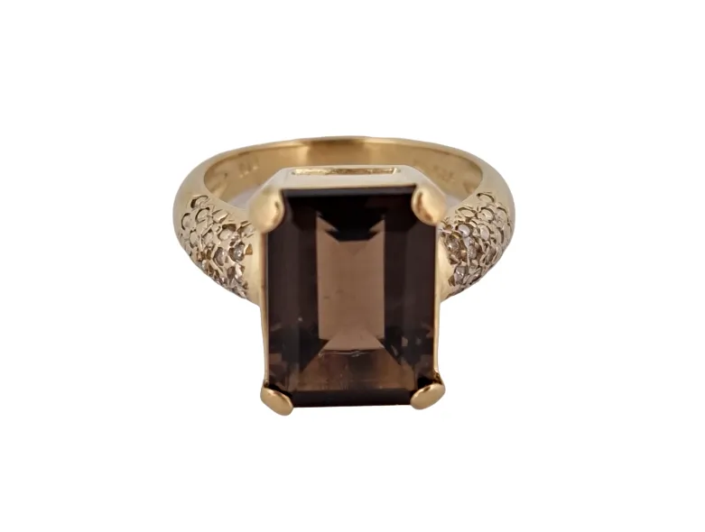 ZLATÝ PRSTEN SE ZÁHNĚDOU A DIAMANTY - 4