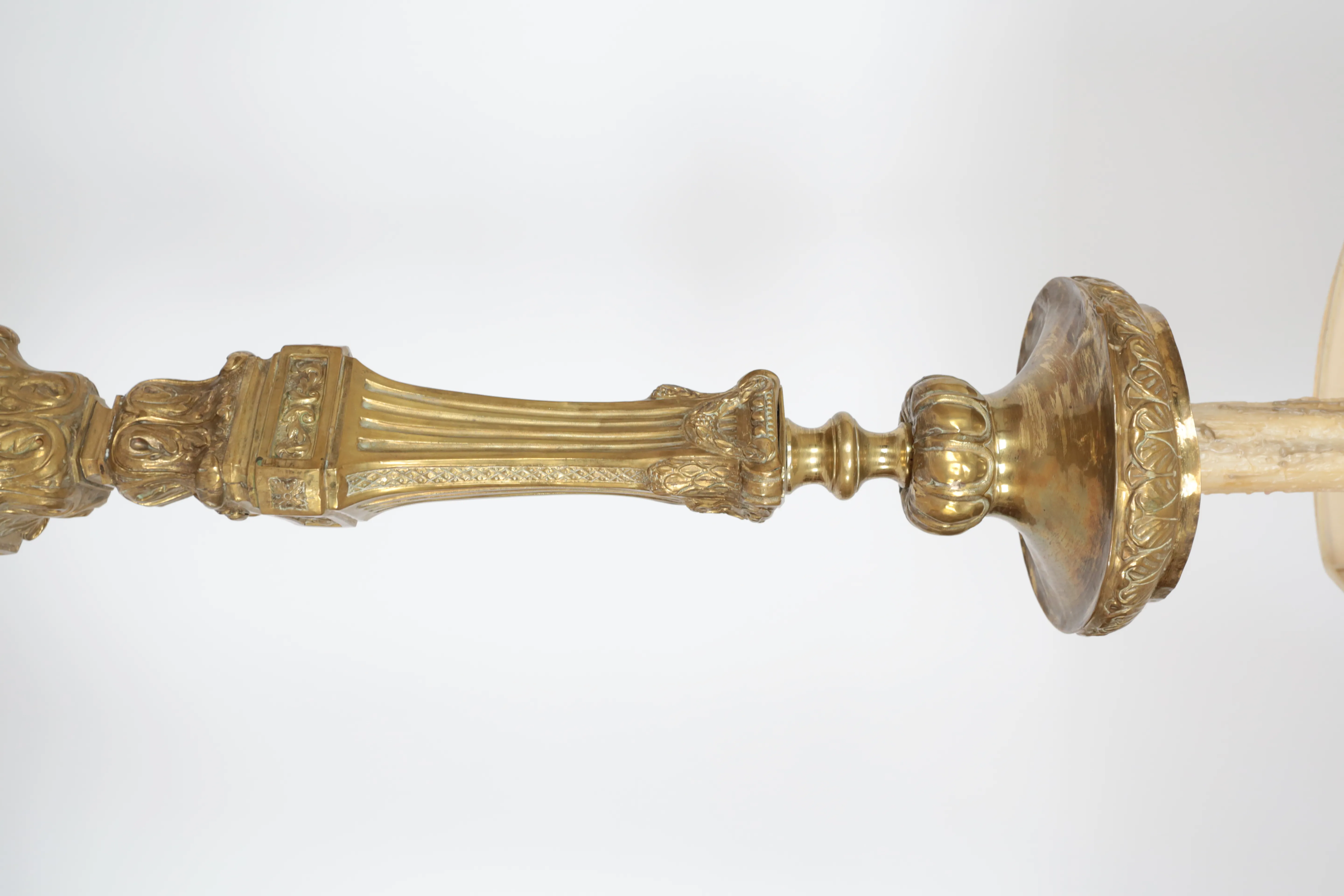 Starožitná stojací lampa z kostelního svícnu - 5