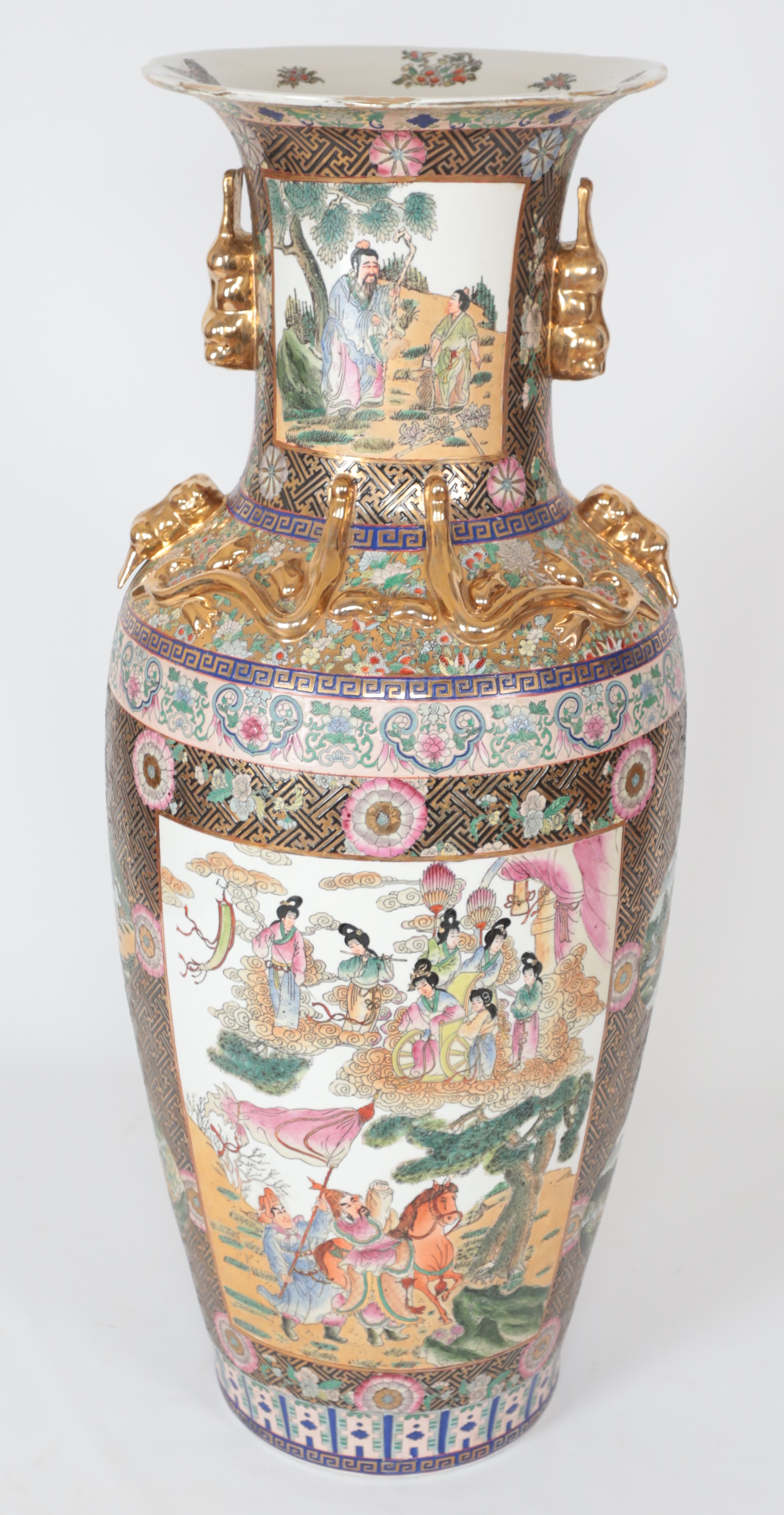 Velká čínská váza Kanton, 124 cm, značená