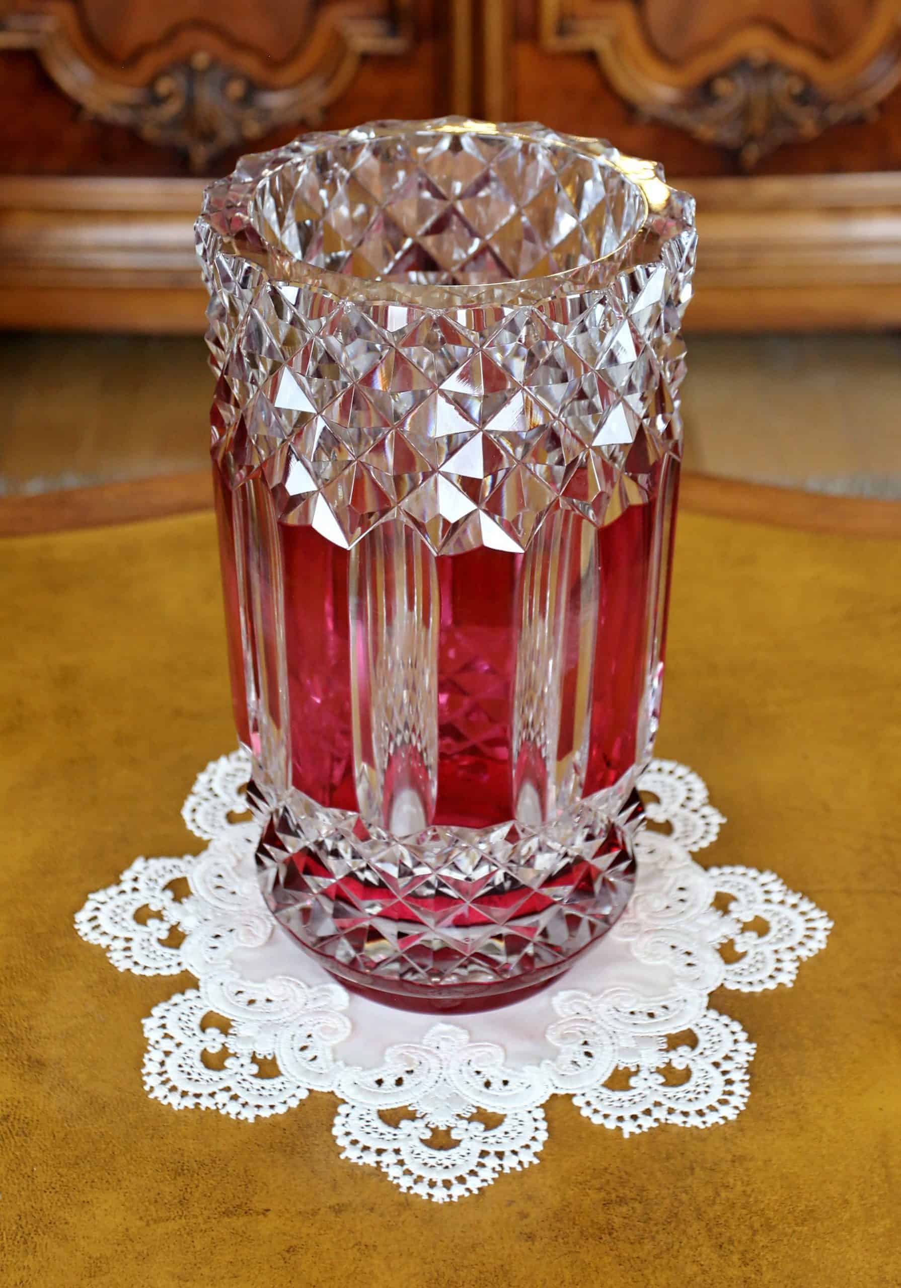 Velká křišťálová váza, 32 cm - Val Saint Lambert