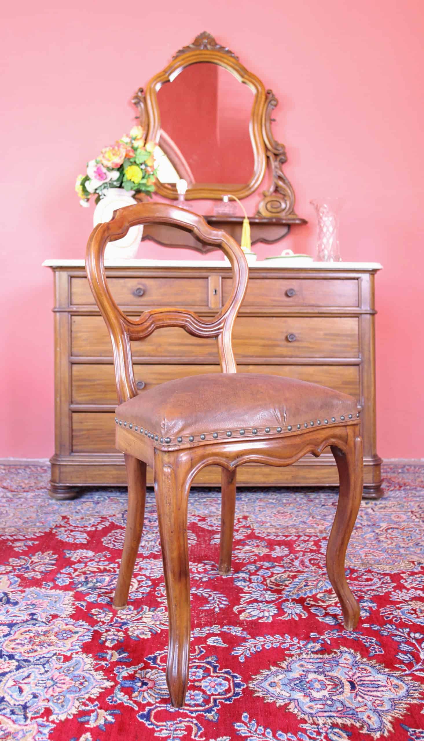 Starožitné židle Ludvík Filip – 3 kusy