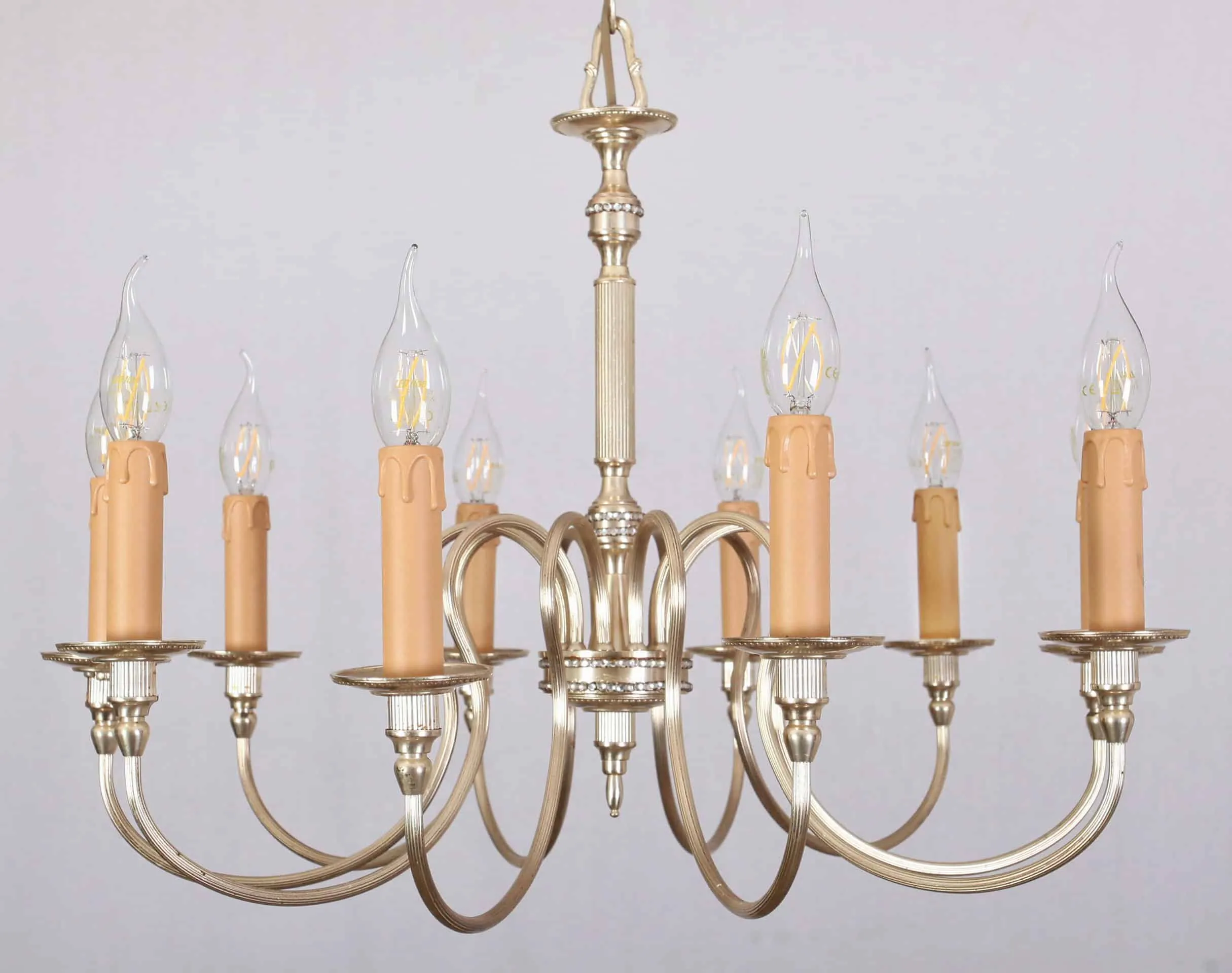 Elegantní starožitný lustr ve stříbrné barvě - 2