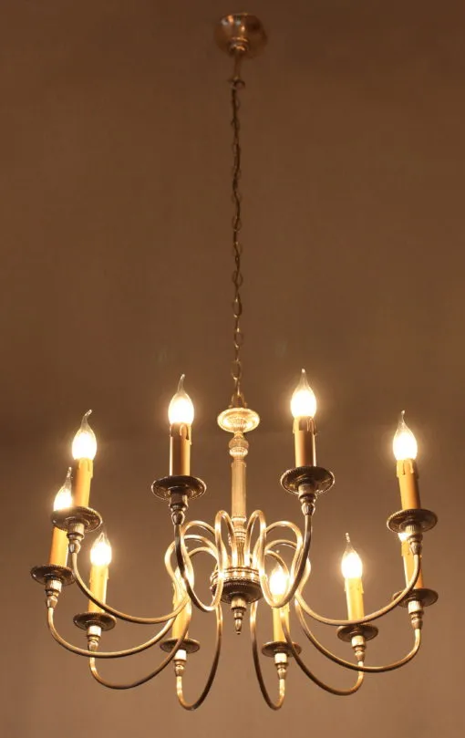 Elegantní starožitný lustr ve stříbrné barvě - 5