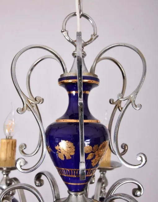 Francouzský vintage styl, šestiramenný lustr - 5